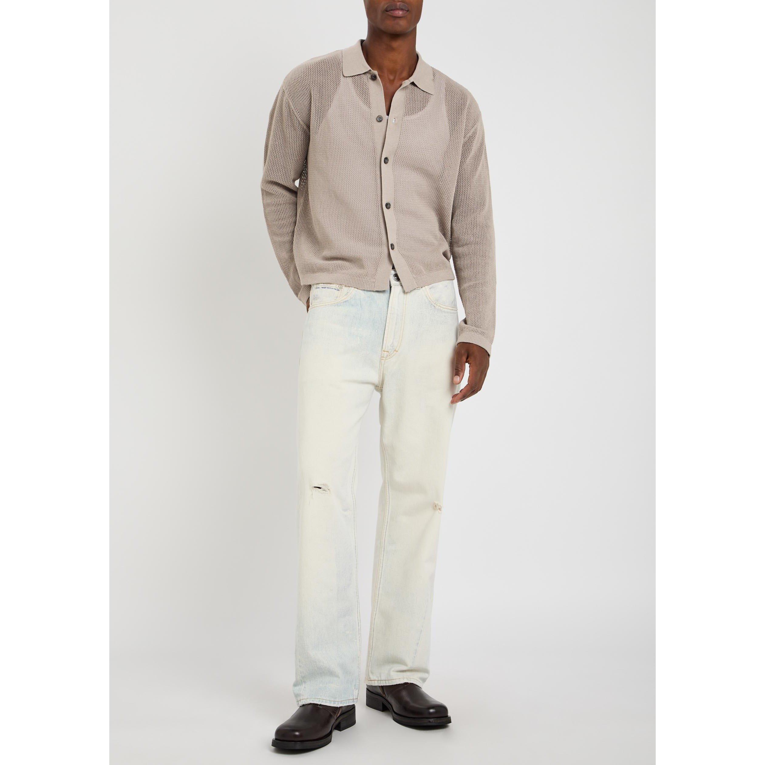 TAUPE - MKI MIYUKI ZOKU - MKI LINEN LOOSE KNIT CARDIGAN - 5