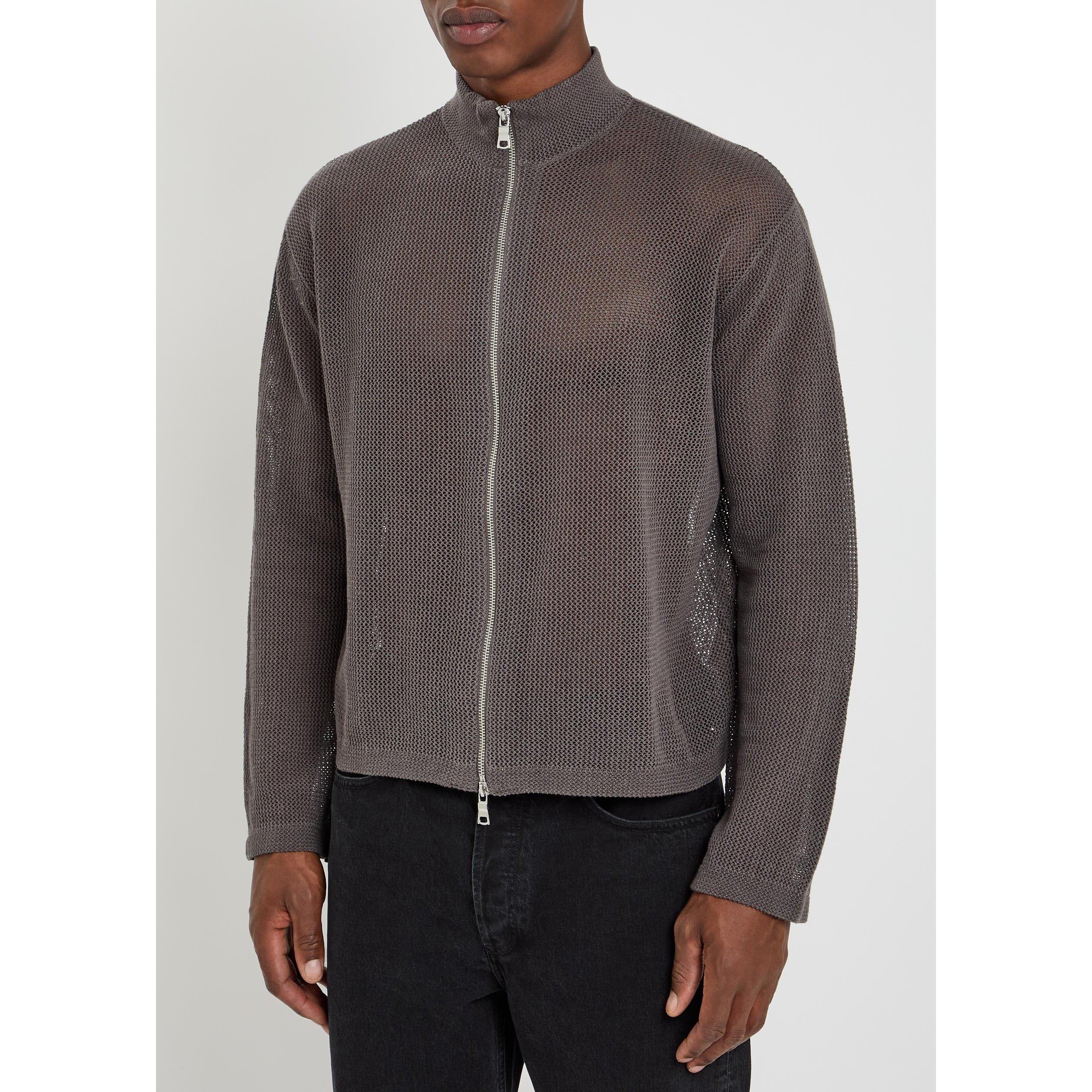 BROWN - MKI MIYUKI ZOKU - MKI LINEN LOOSE KNIT TRACK JAC - 2