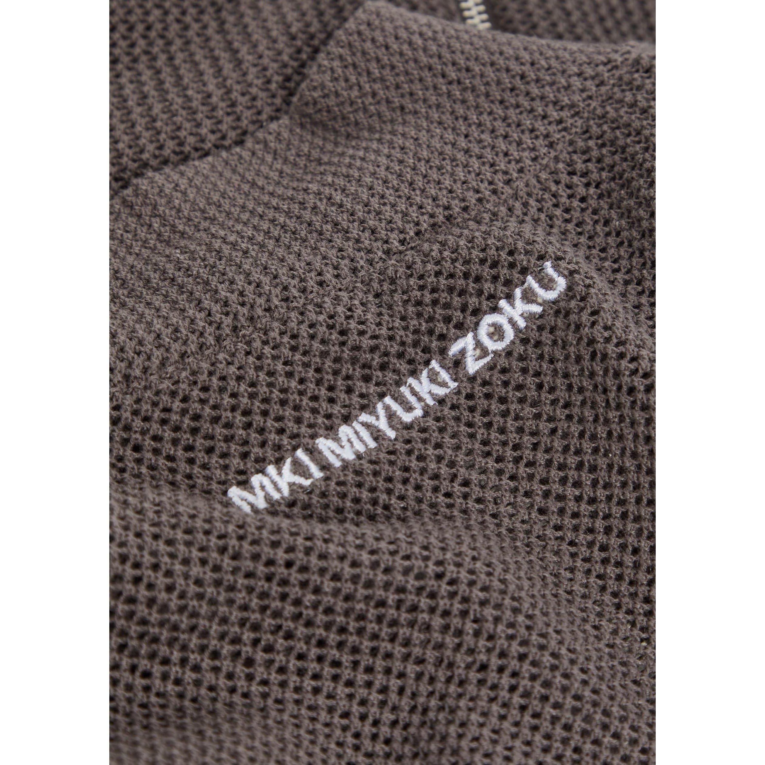 BROWN - MKI MIYUKI ZOKU - MKI LINEN LOOSE KNIT TRACK JAC - 4