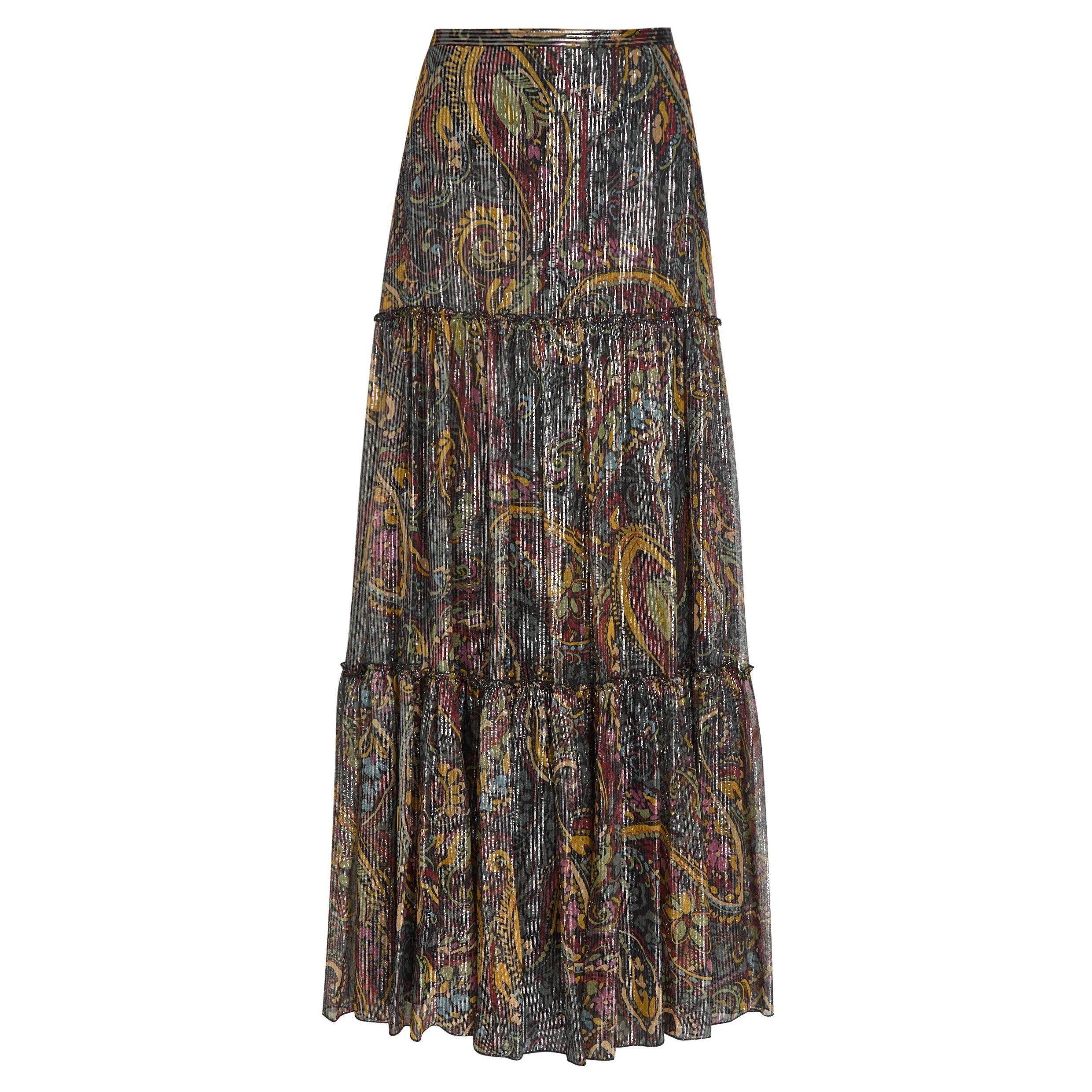 MULTICOLOURED - Etro - Women's Silk Paisley Maxi Skirt - 1