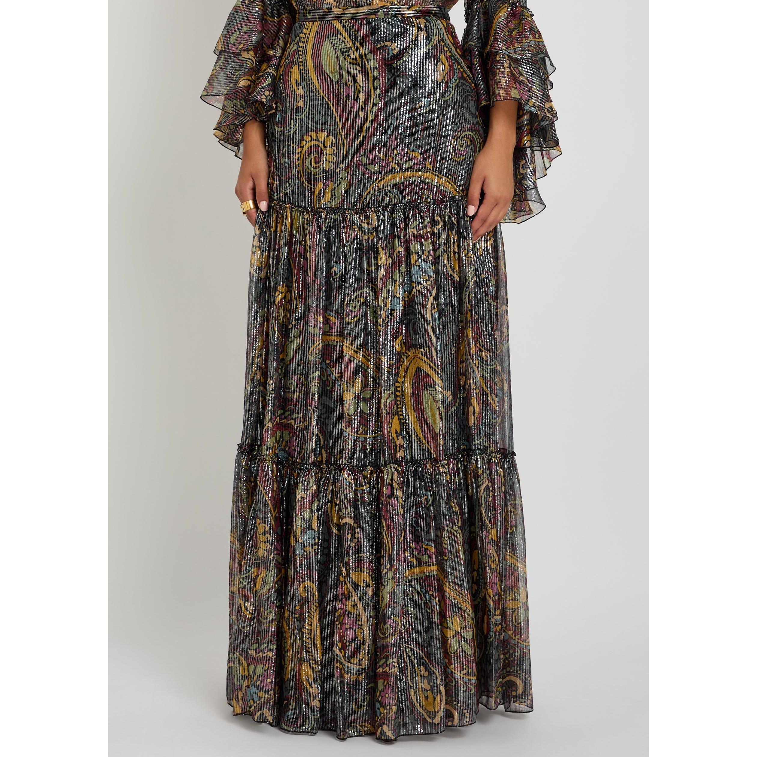 MULTICOLOURED - Etro - Women's Silk Paisley Maxi Skirt - 2