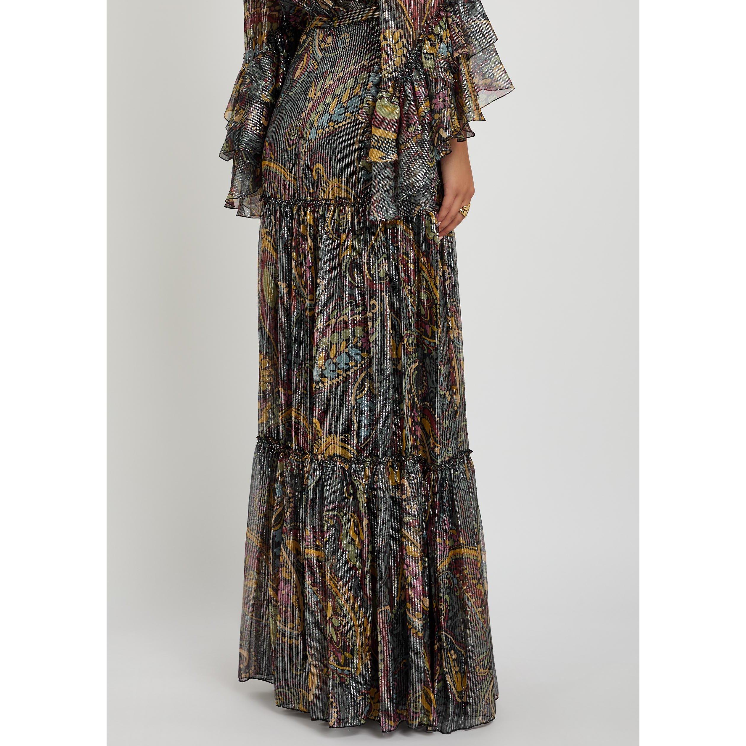 MULTICOLOURED - Etro - Women's Silk Paisley Maxi Skirt - 3