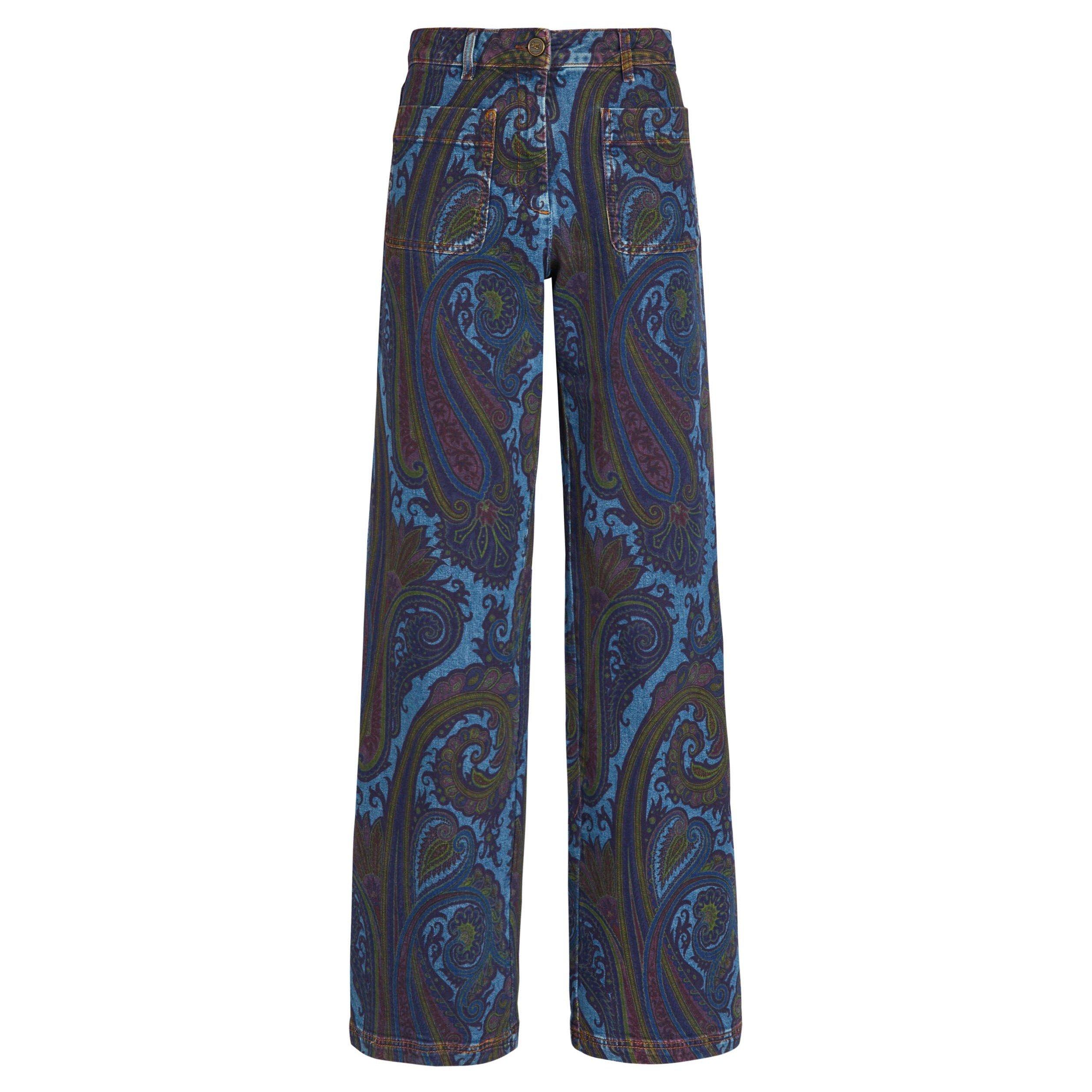 DENIM - Etro - Women's Cotton Wide Leg Jeans - 1