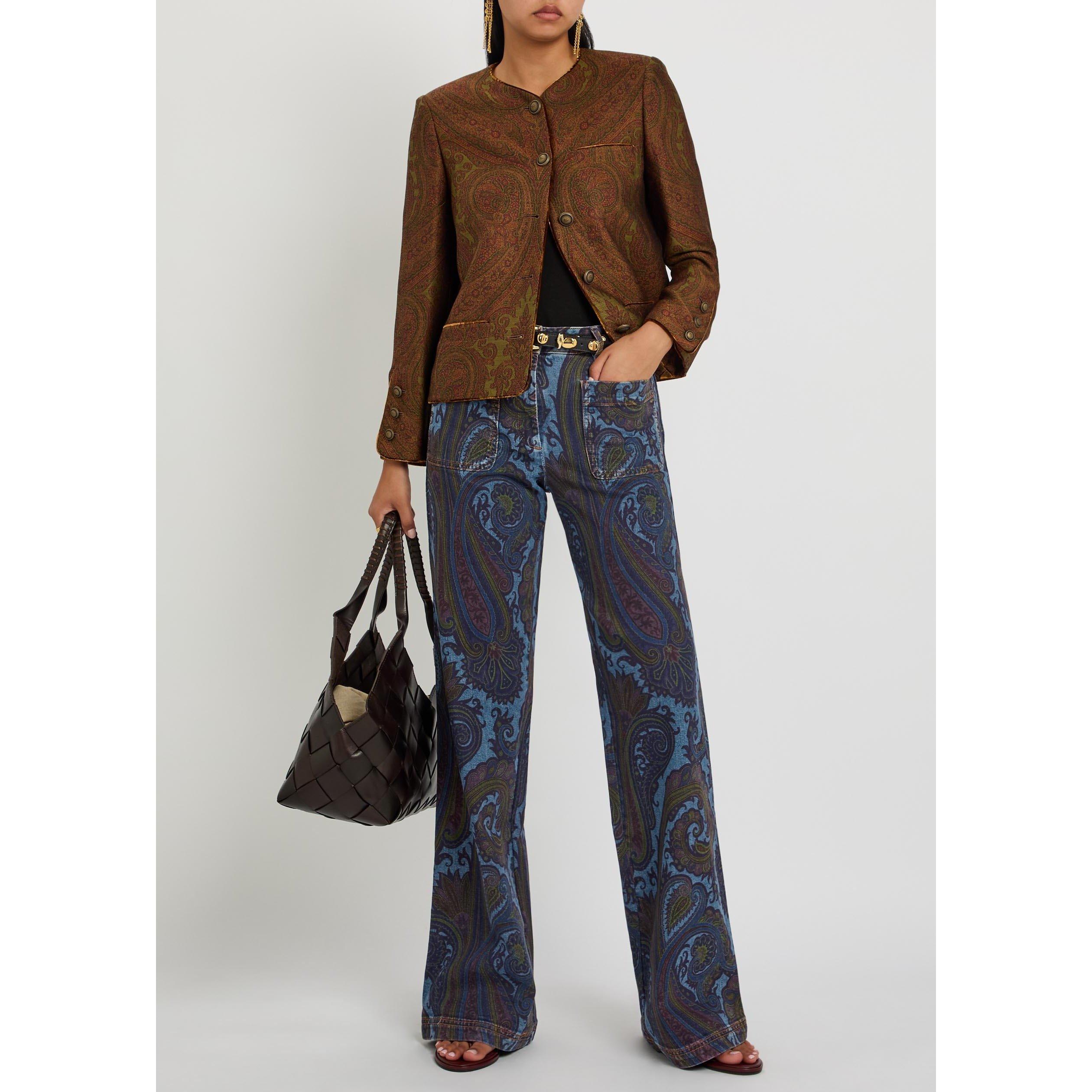 DENIM - Etro - Women's Cotton Wide Leg Jeans - 5