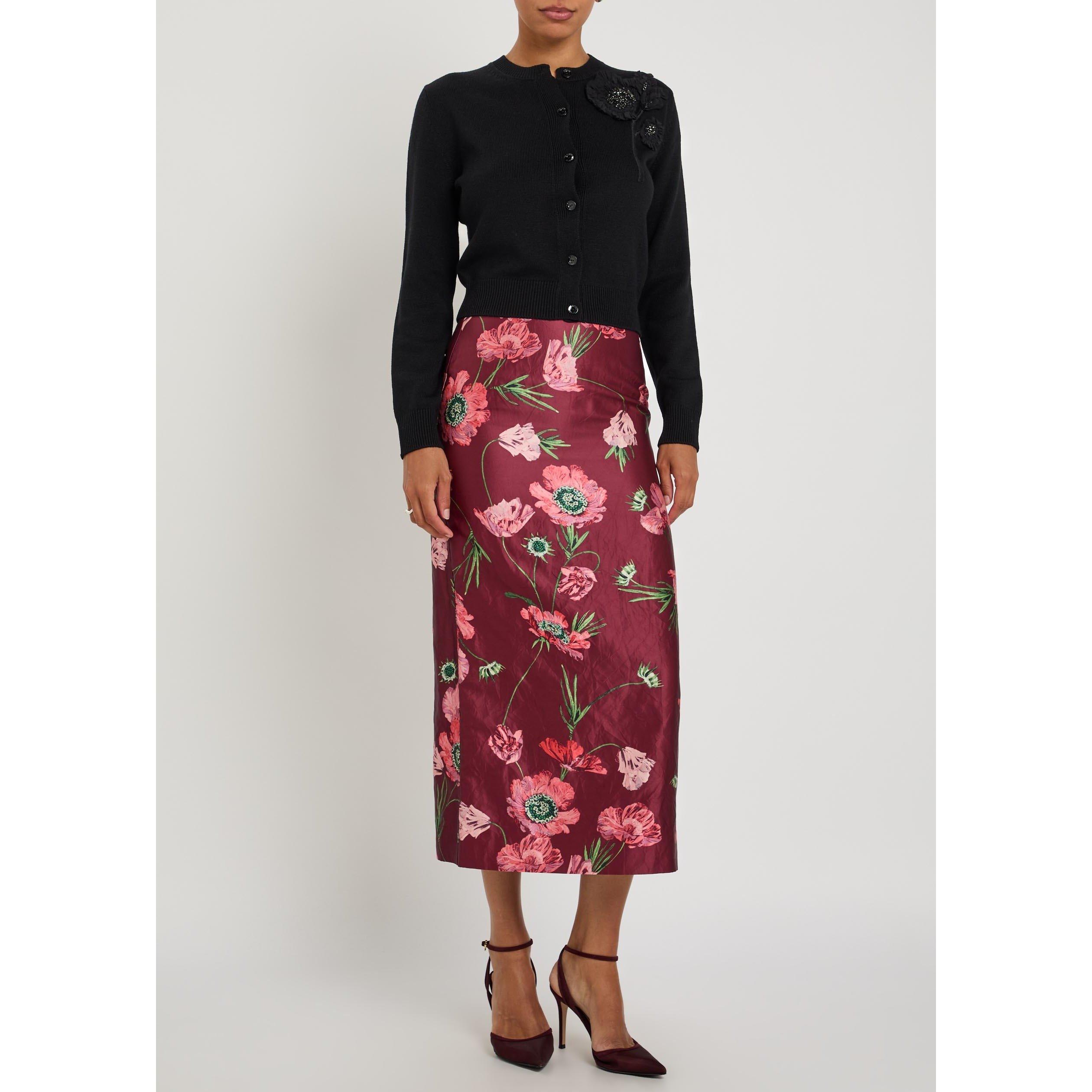 BLACK - Erdem - EMBELLISHED MERINO WOOL CARDIG - 5