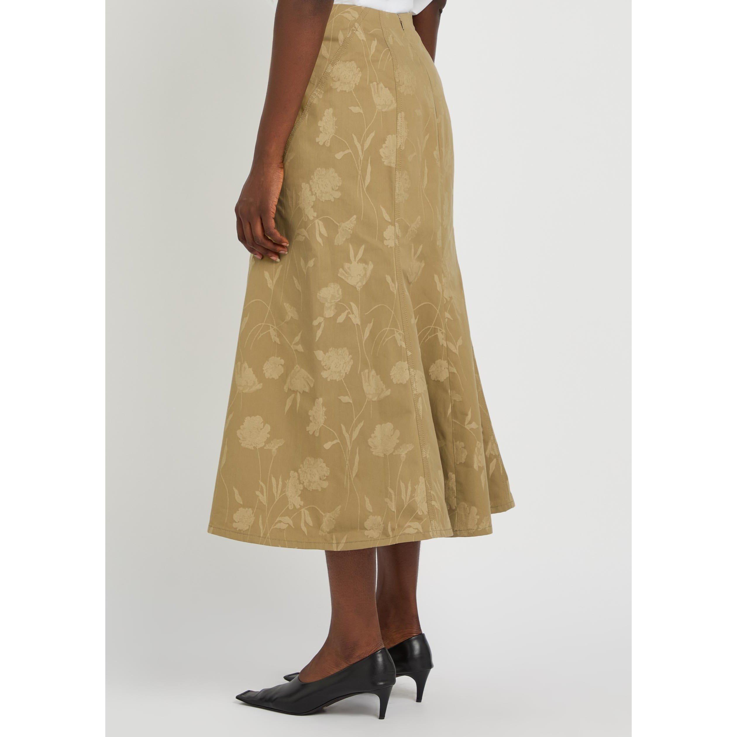 CAMEL - Erdem - POPPY COTTON JACQUARD FLUTED M - 3