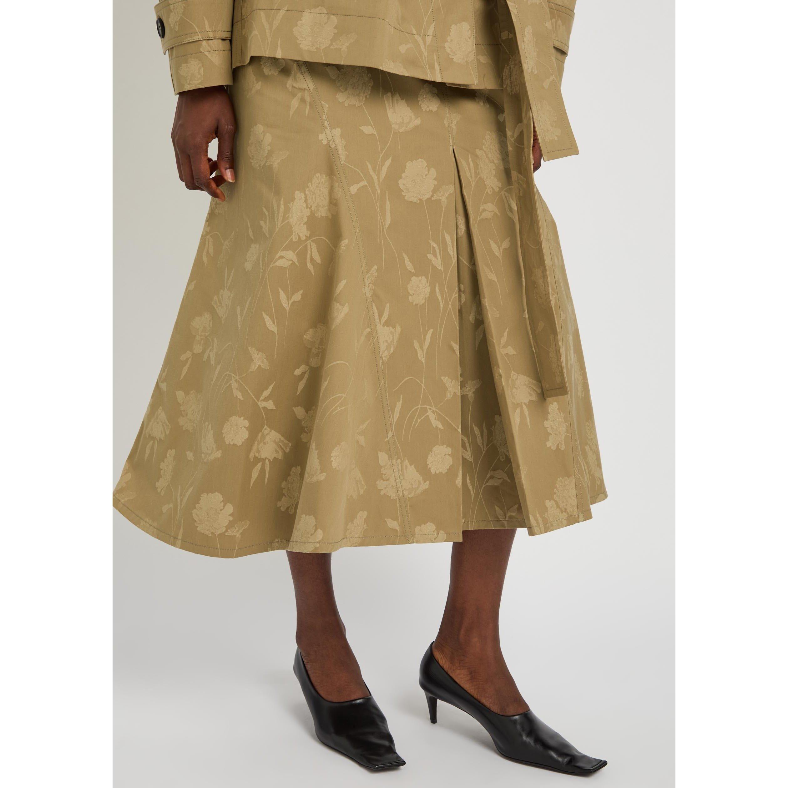 CAMEL - Erdem - POPPY COTTON JACQUARD FLUTED M - 4