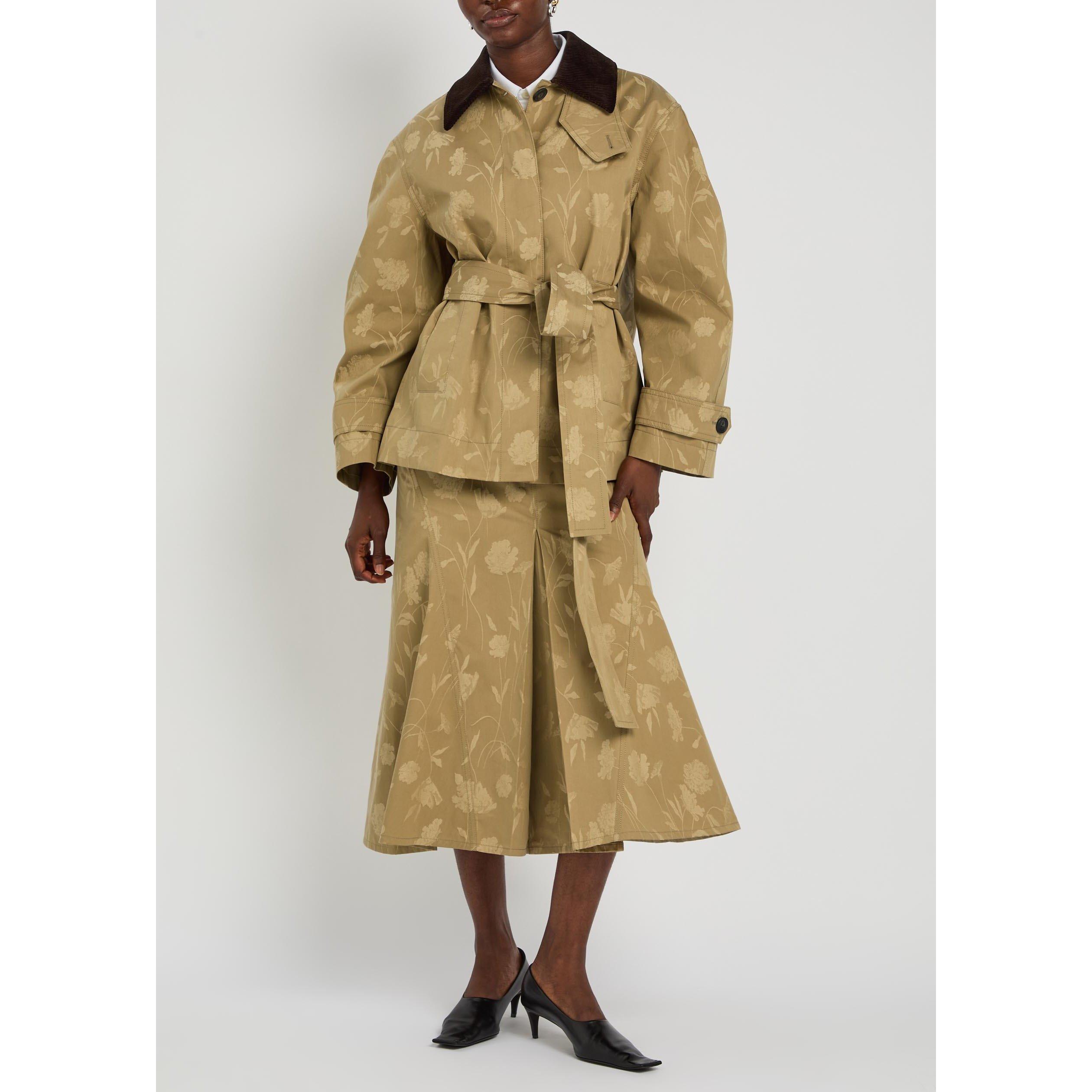 CAMEL - Erdem - POPPY COTTON JACQUARD FLUTED M - 5
