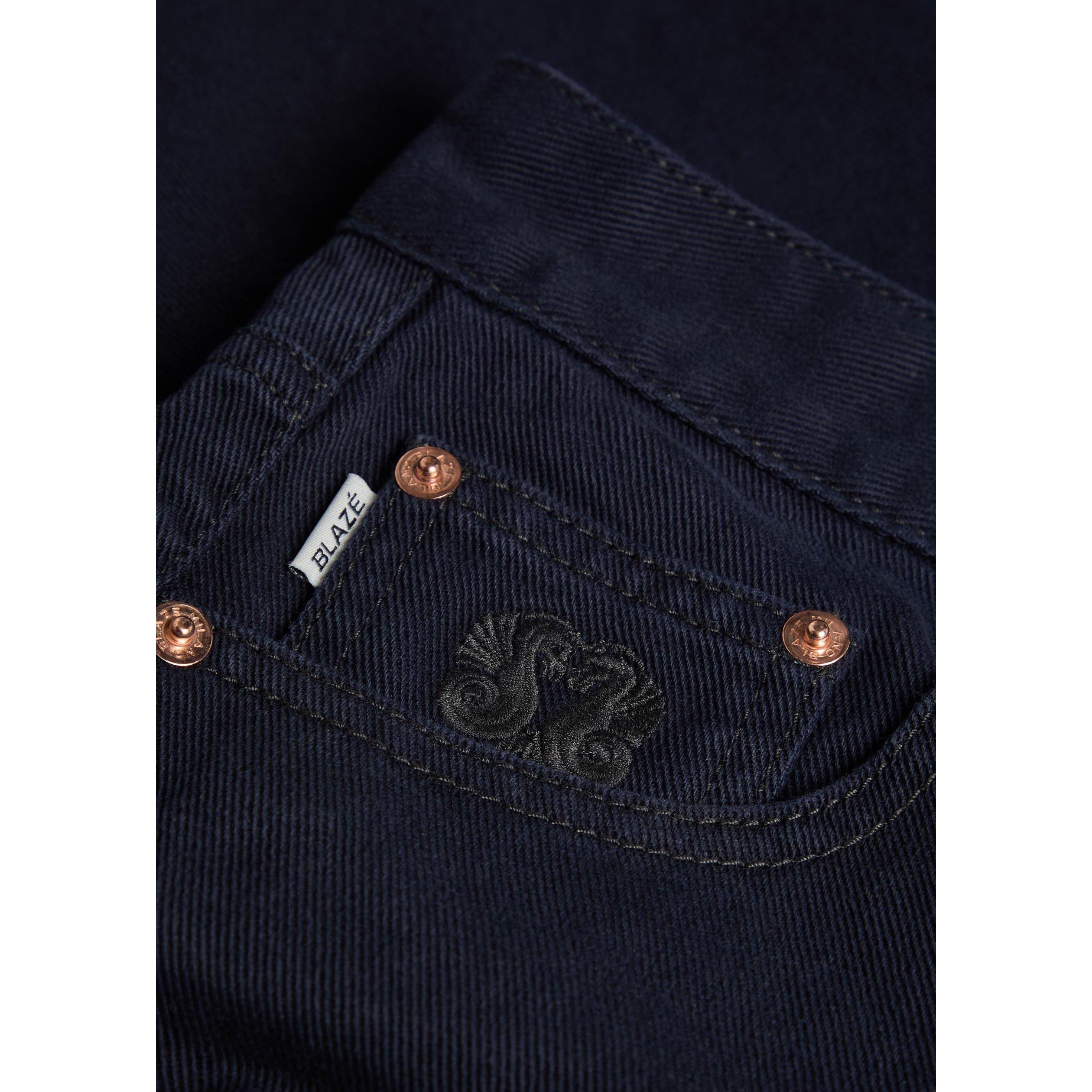DARK BLUE - Blaze Milano - Women's Clapotis Maline Cotton Wide-Leg Jeans - 4