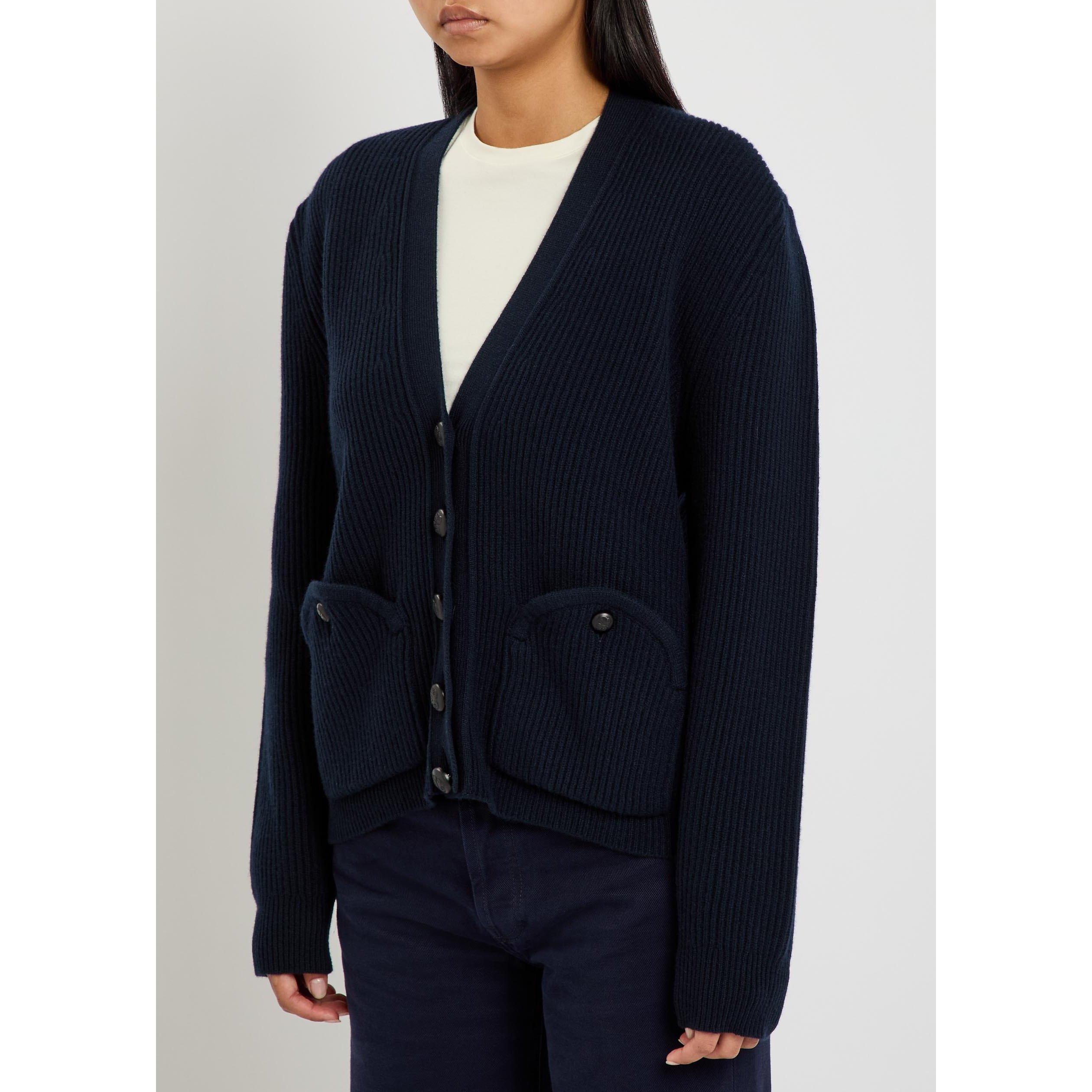 NAVY - Blaze Milano - HIGHLAND UDA V NECK CARDIGAN - 2