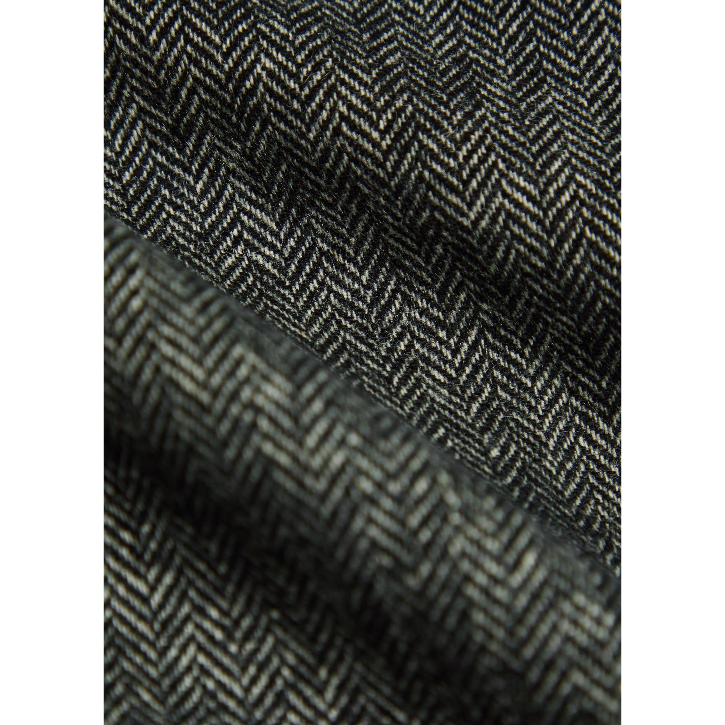 BLACK - Blaze Milano - Women's J Line Coci Wool Herringbone Slim-Fit Mini Skirt - 4