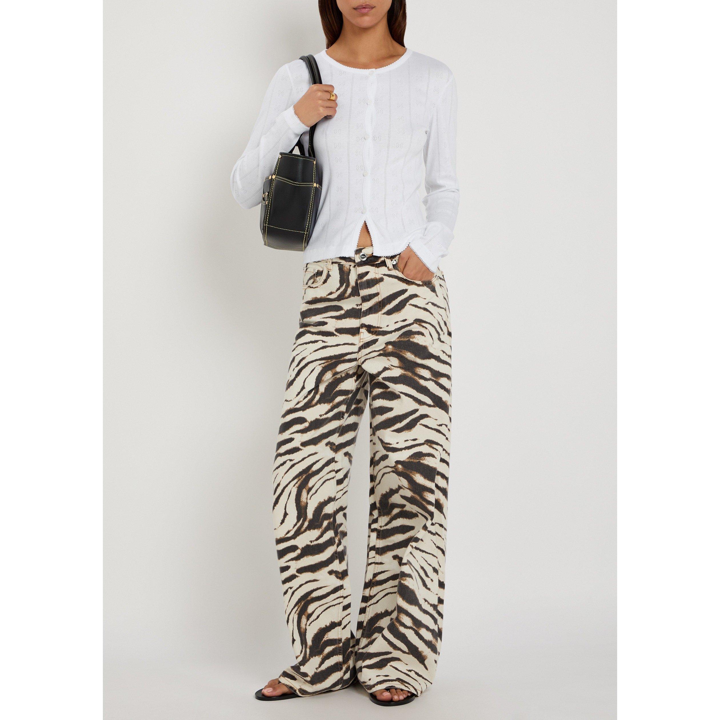 WHITE - Ganni - T Compact Pointelle Rib Top - 5