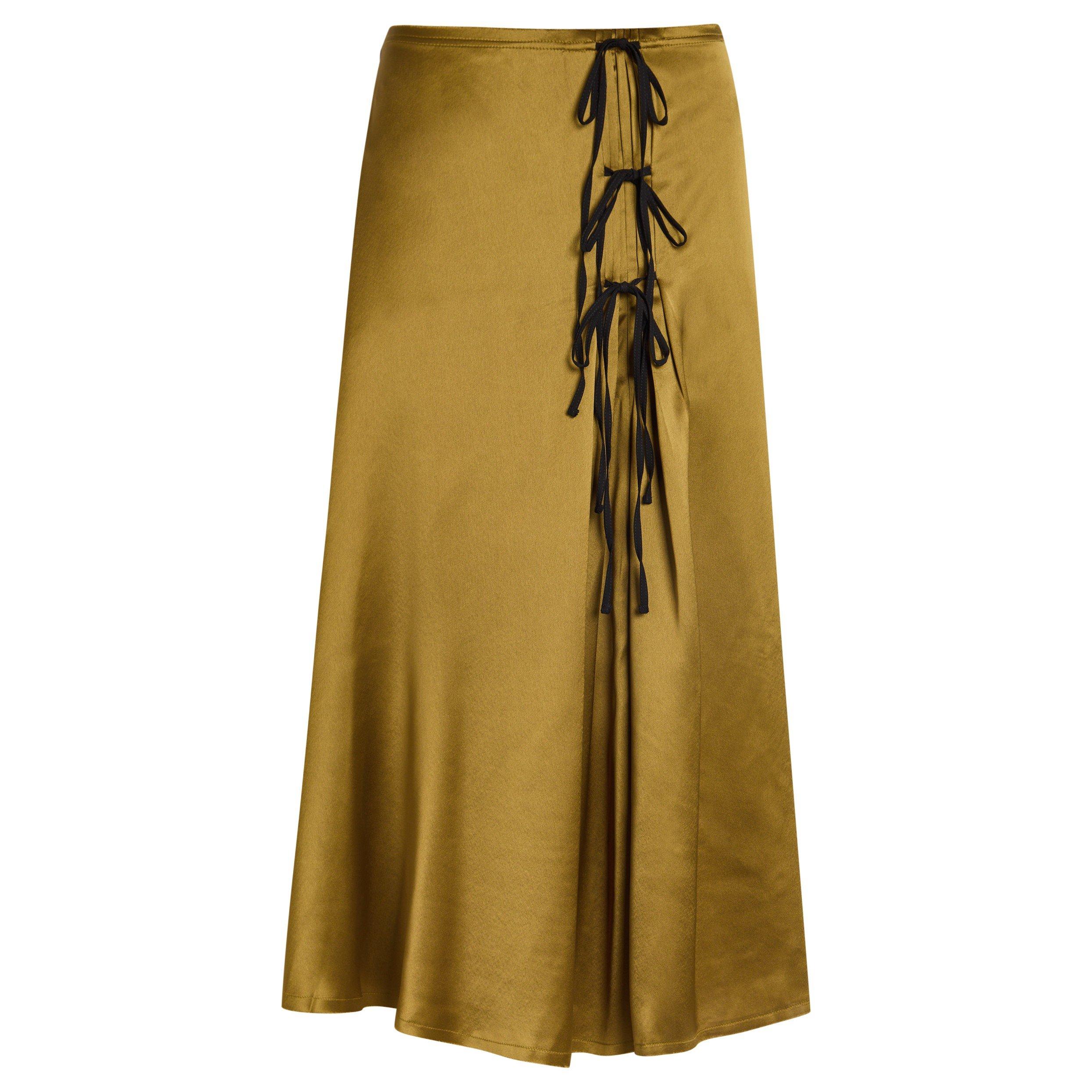 OLIVE - Ganni - LS Fluid Satin Tie String Midi