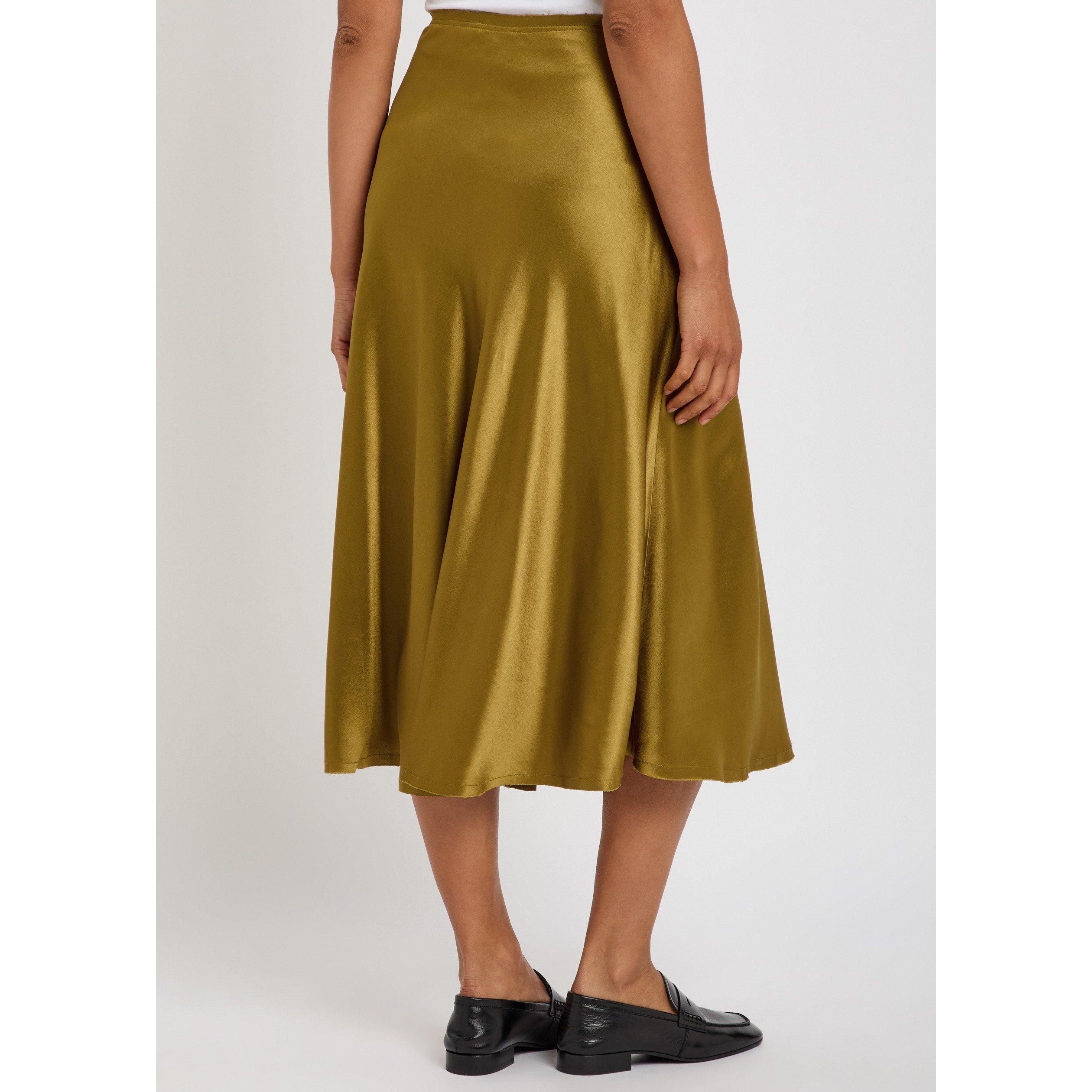 OLIVE - Ganni - LS Fluid Satin Tie String Midi - 3