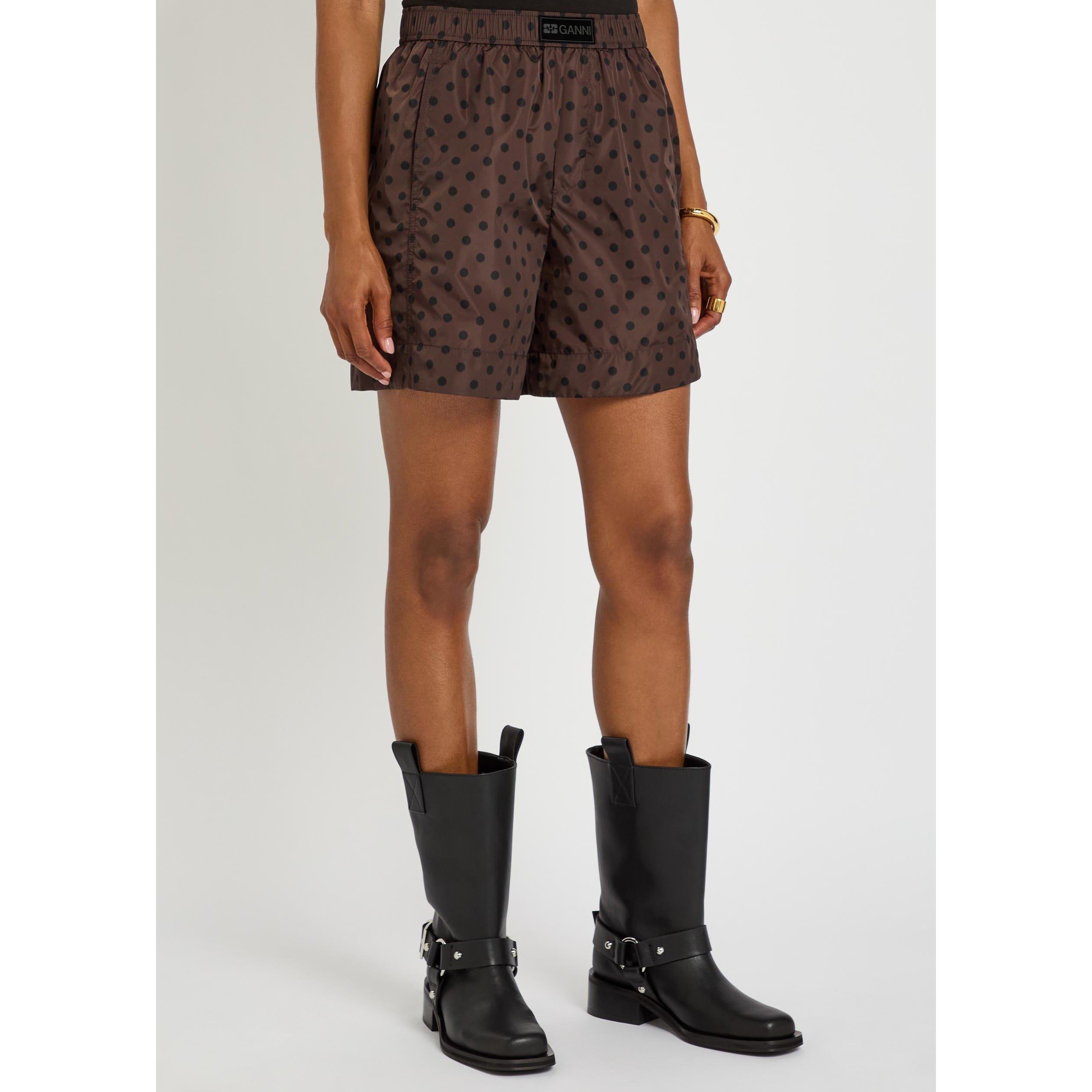 BROWN - Ganni - SH Printed Flyweight Boxer - 2