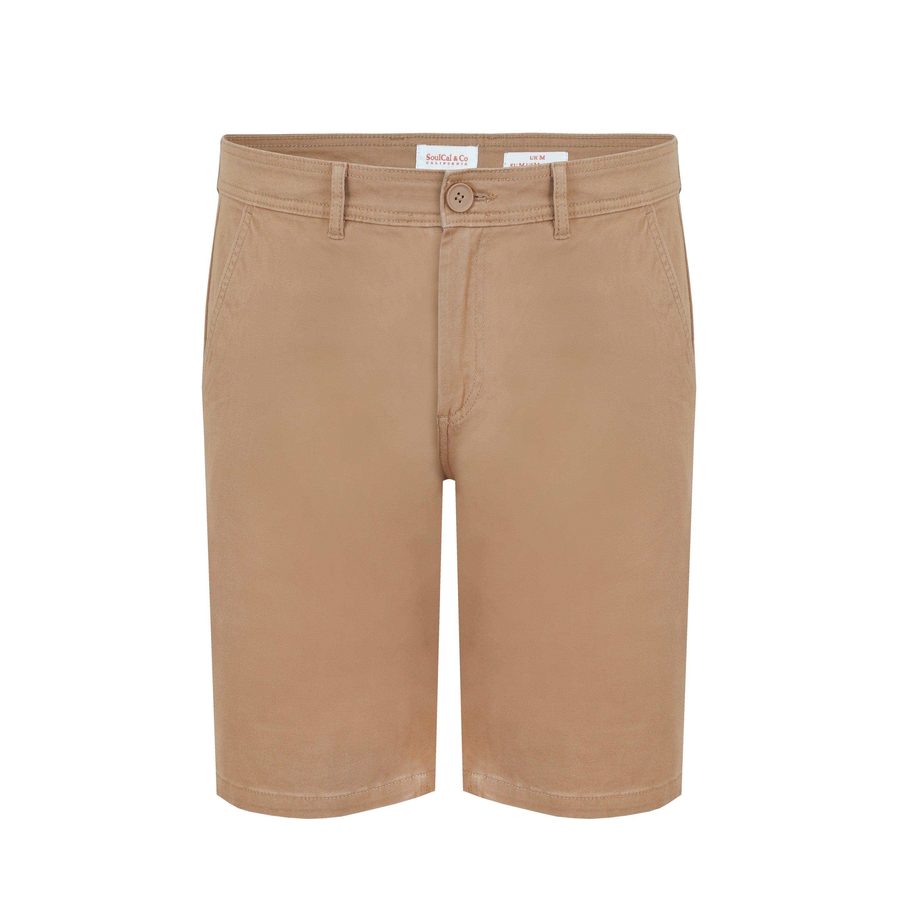 Soulcal Men's Chino Short - Dark Sand - S