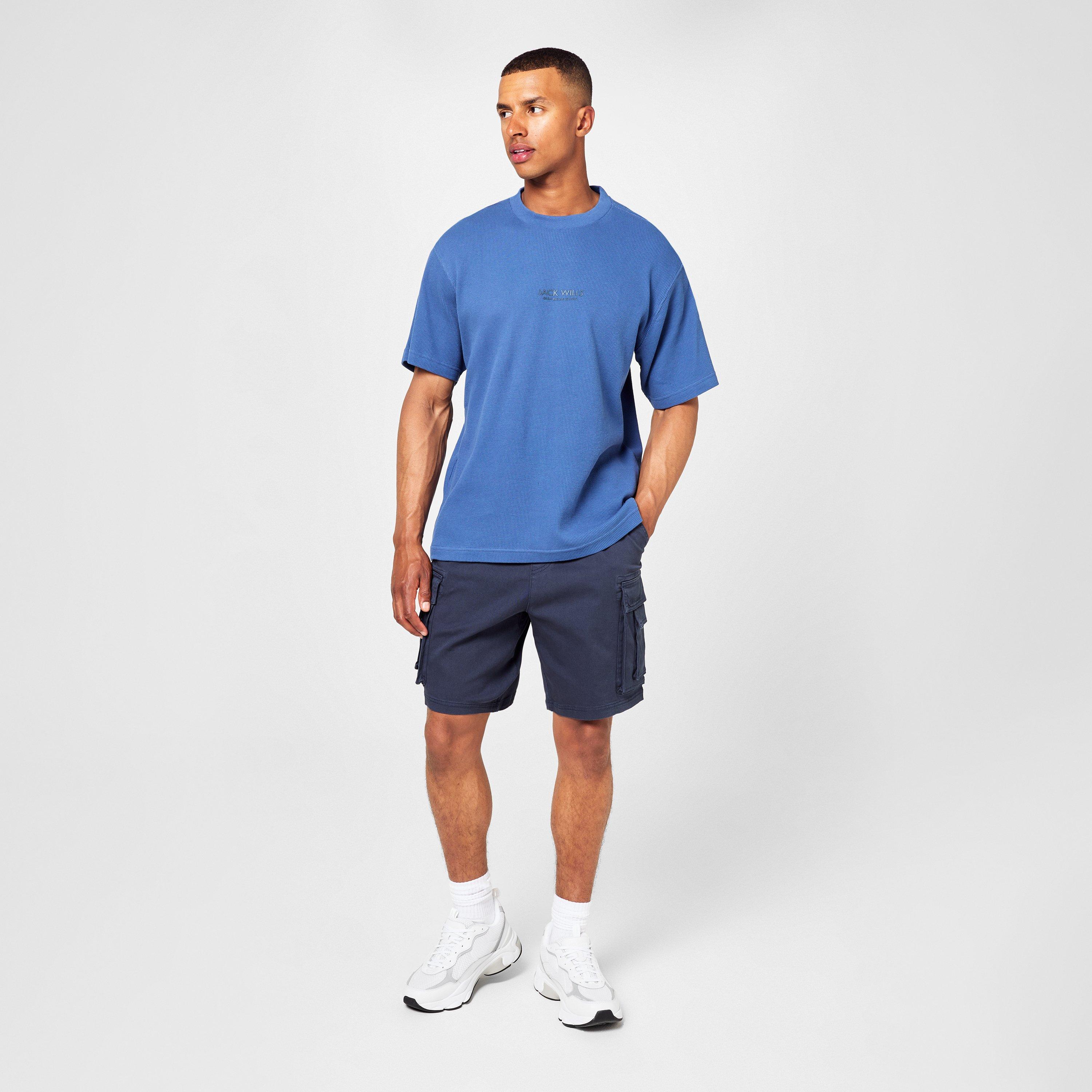 Navy - Jack Wills - Pull On Cargo Shorts - 4