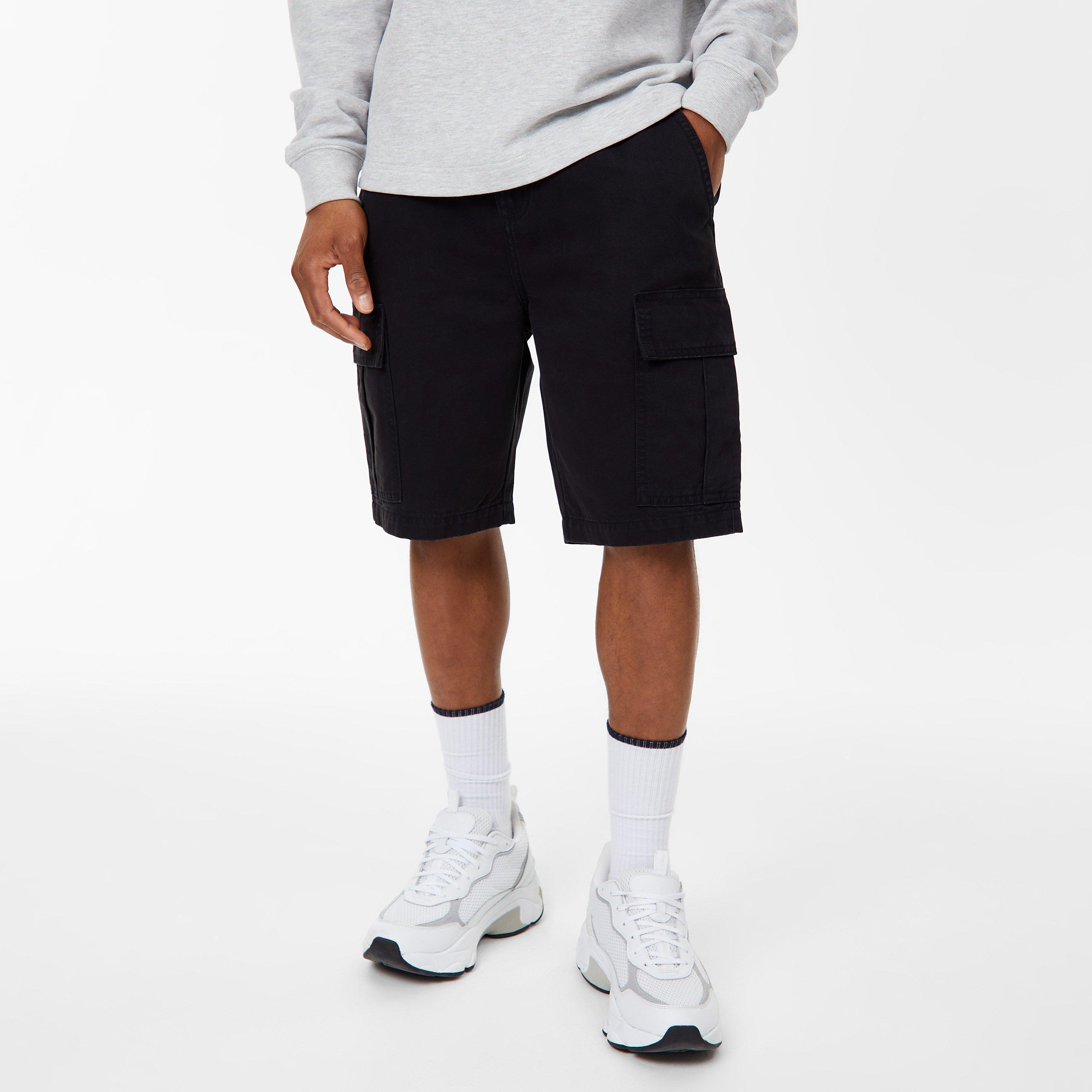Black - Jack Wills - Twill Cargo Shorts - 1