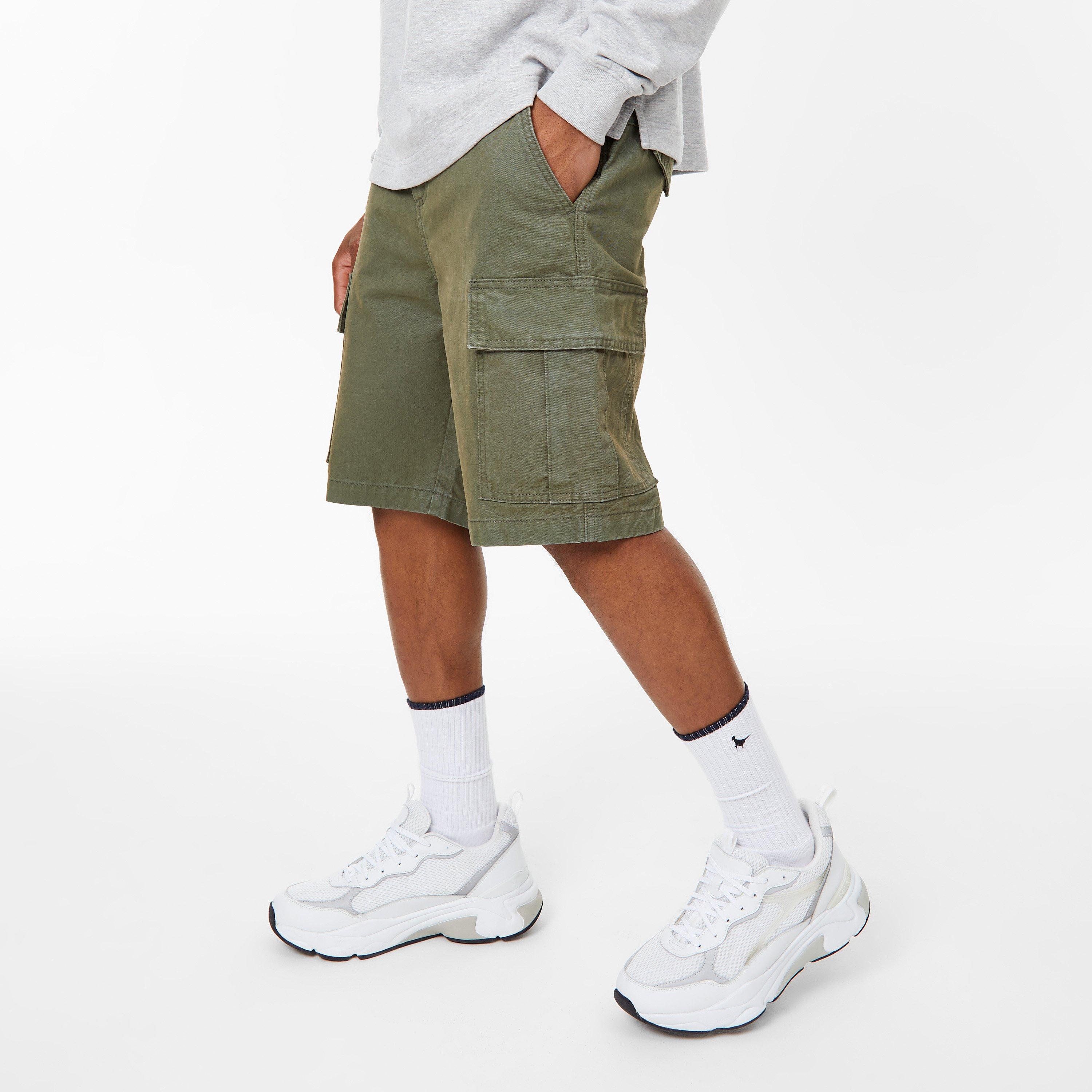 Khaki - Jack Wills - Twill Cargo Shorts - 3