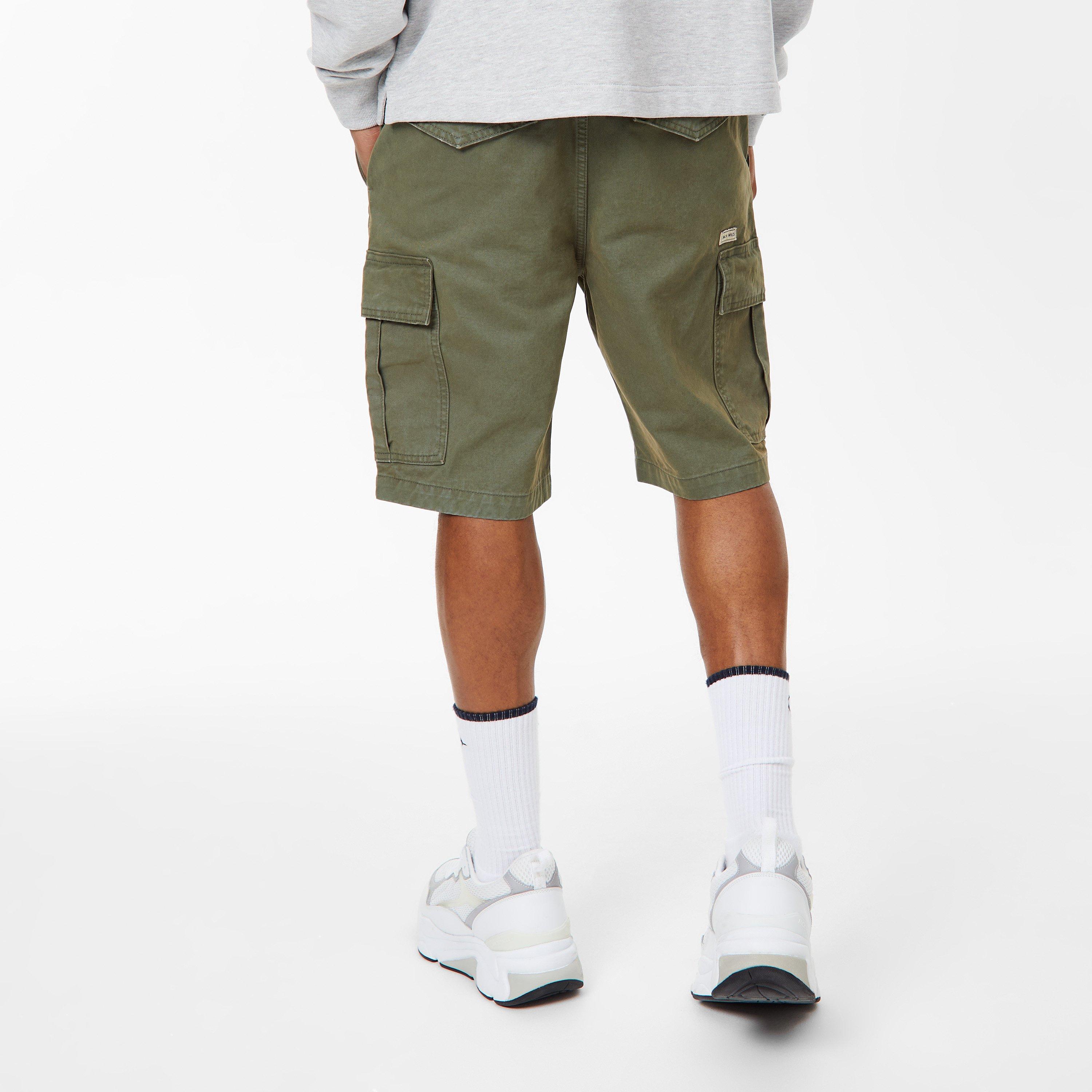 Khaki - Jack Wills - Twill Cargo Shorts - 4