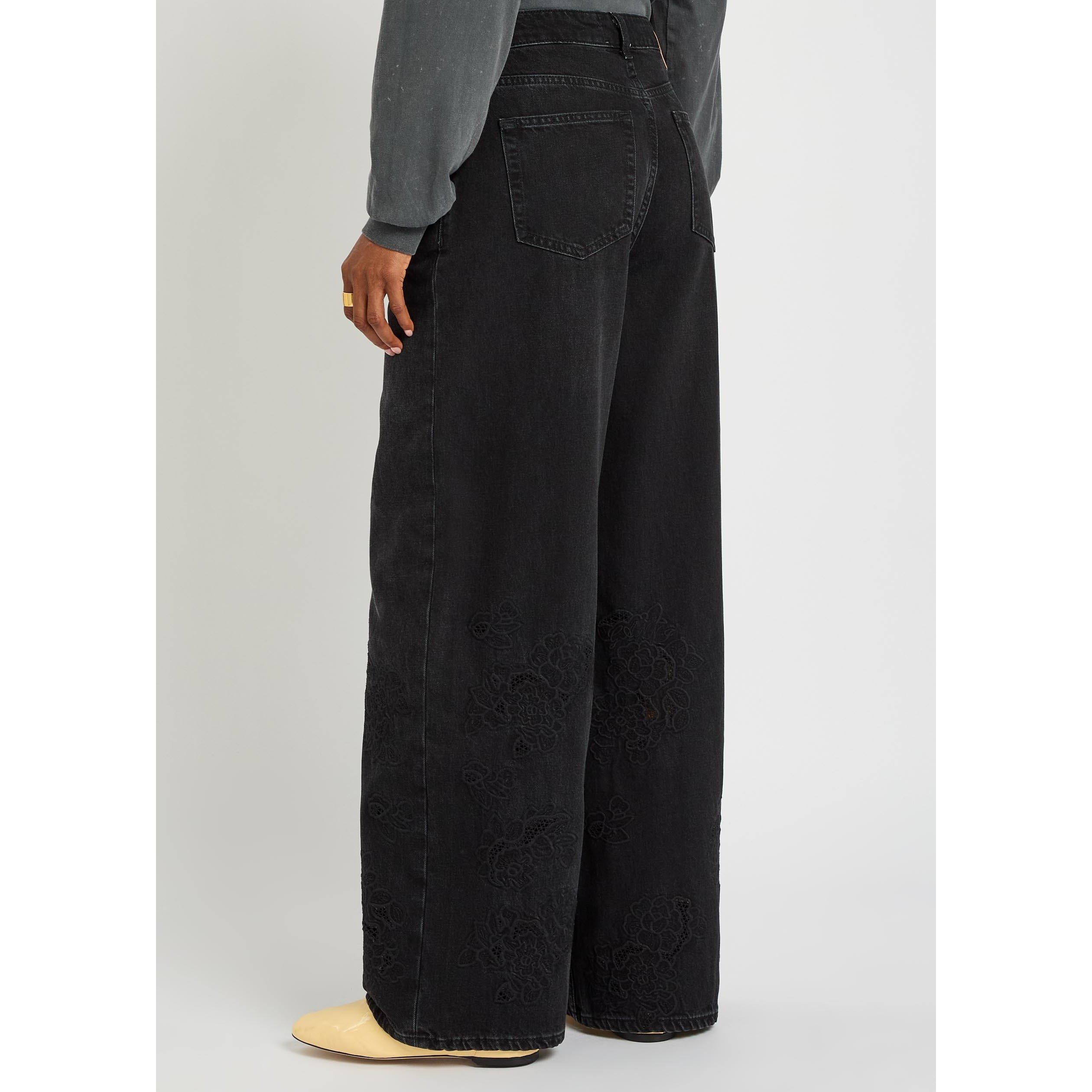 BLACK - Ganni - J Broderie Anglaise Lari Jeans - 3