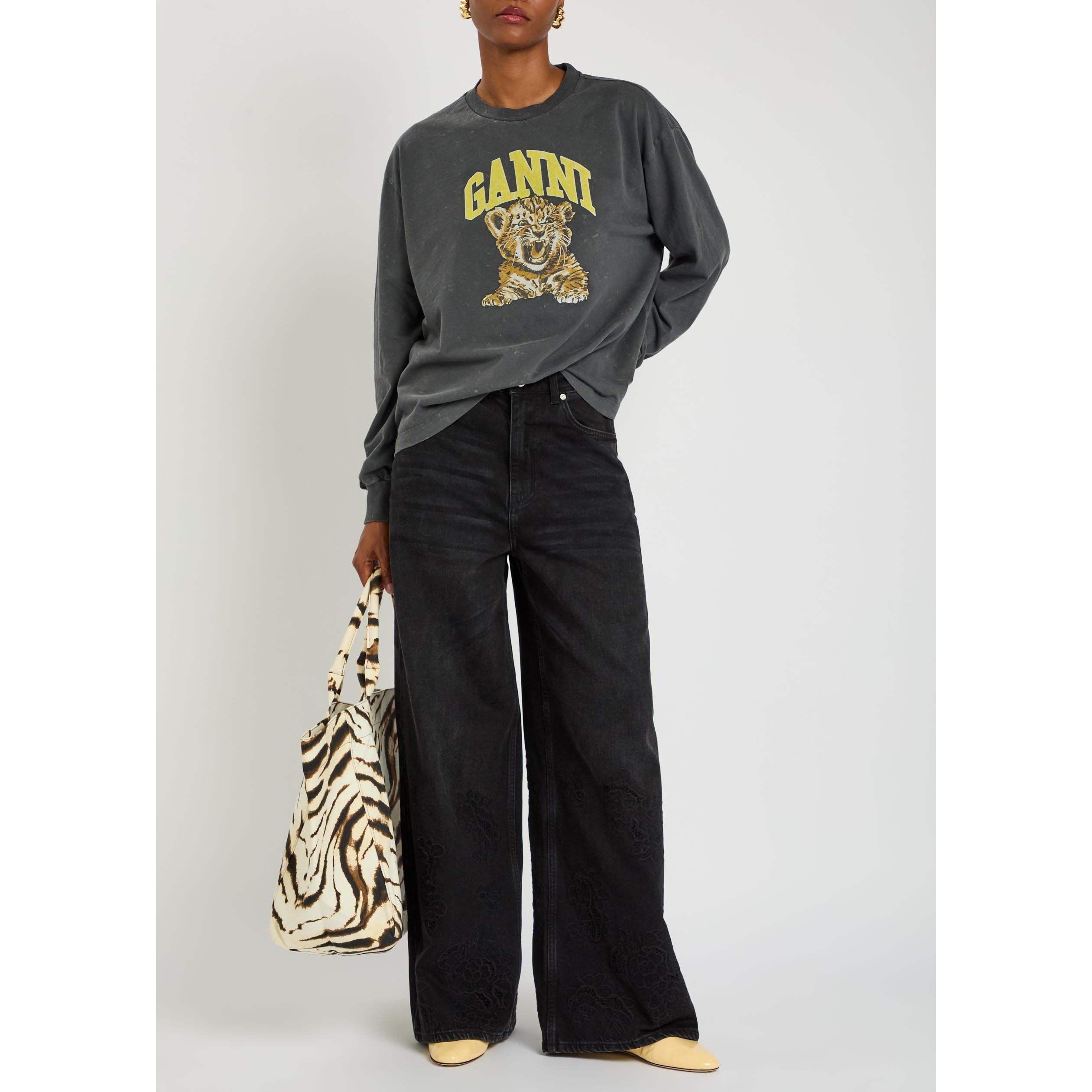 BLACK - Ganni - J Broderie Anglaise Lari Jeans - 5