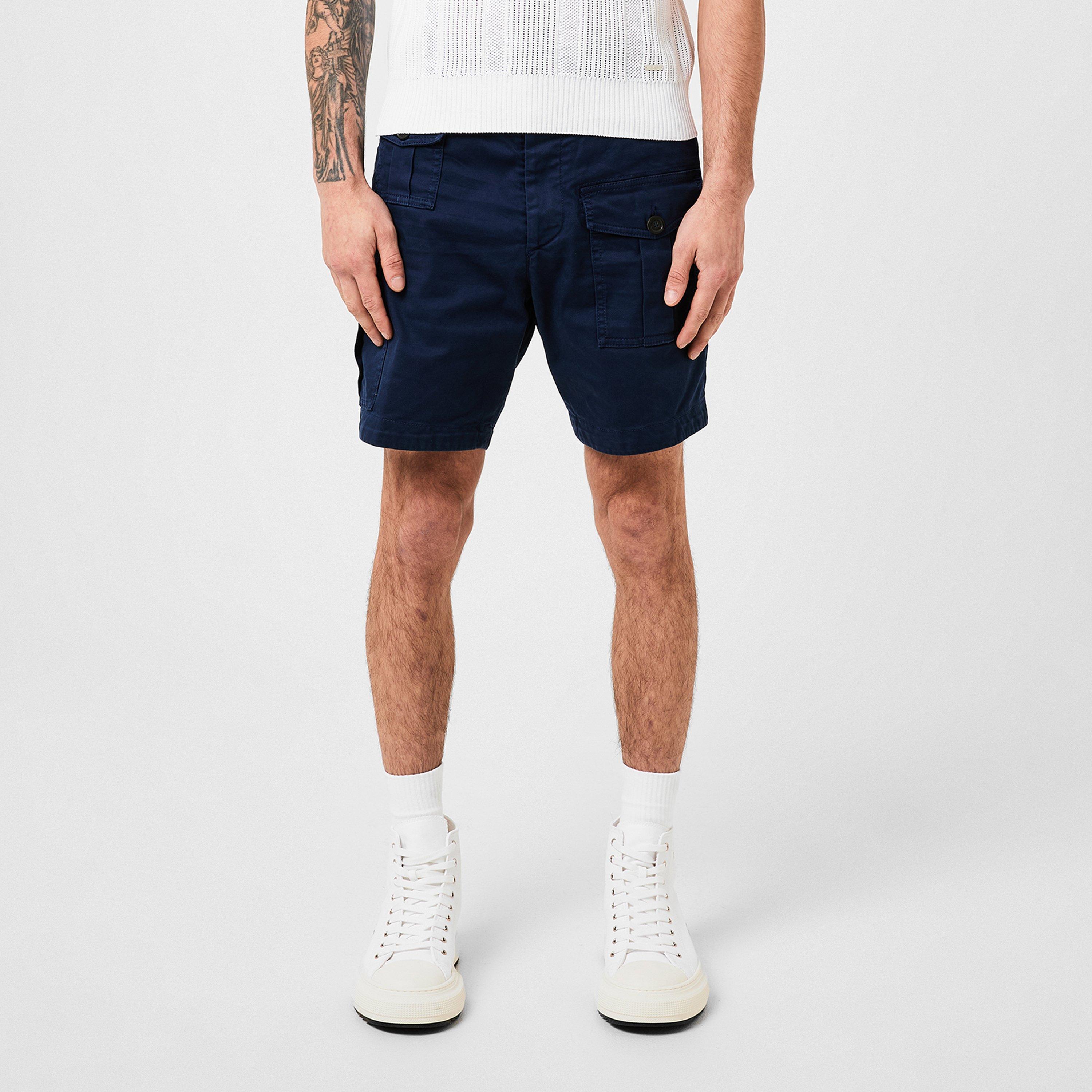 Navy Blue - DSquared2 - Sexy Cargo Shorts - 3