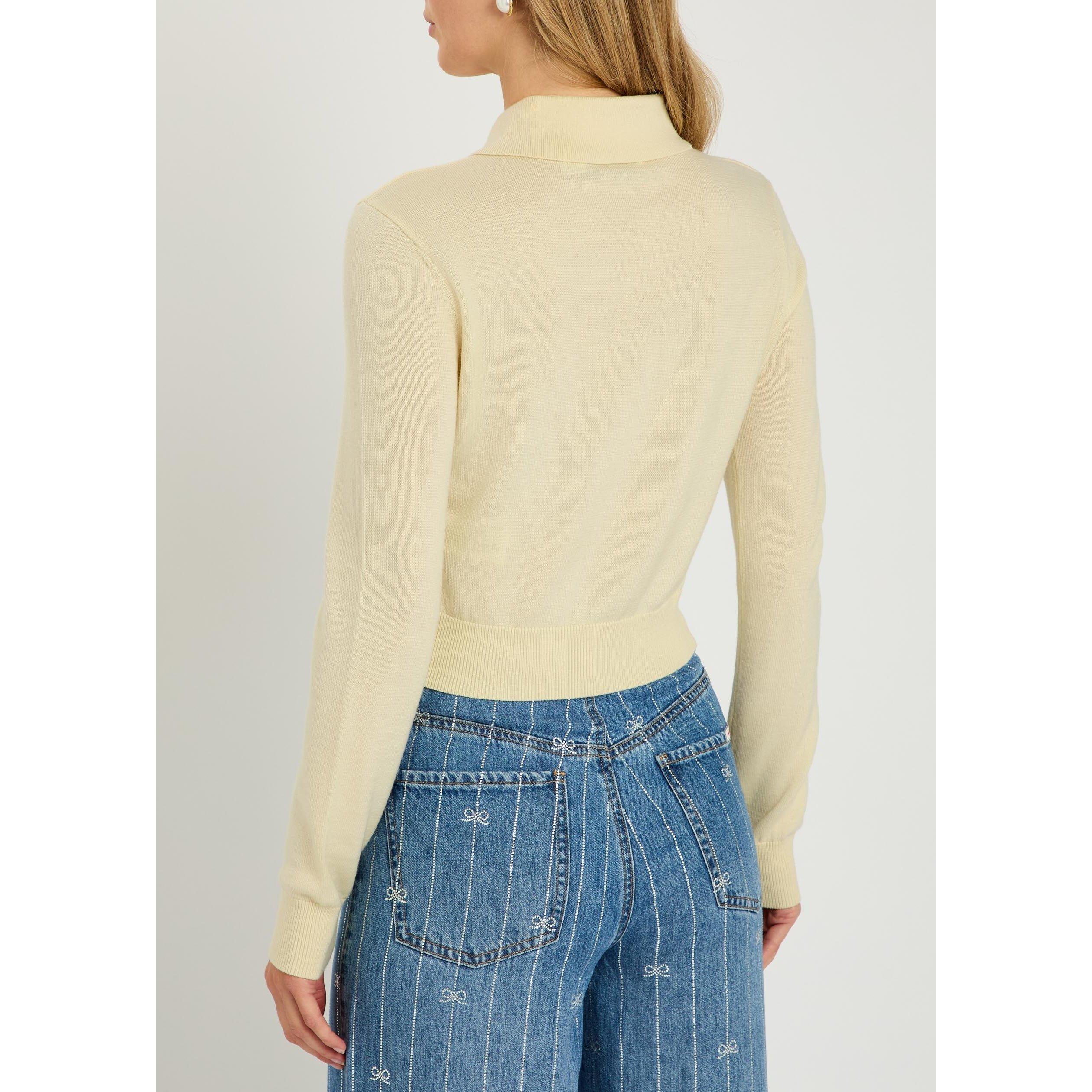 YELLOW - Self Portrait - CD FLOWER EMBROIDERED CARDI - 3