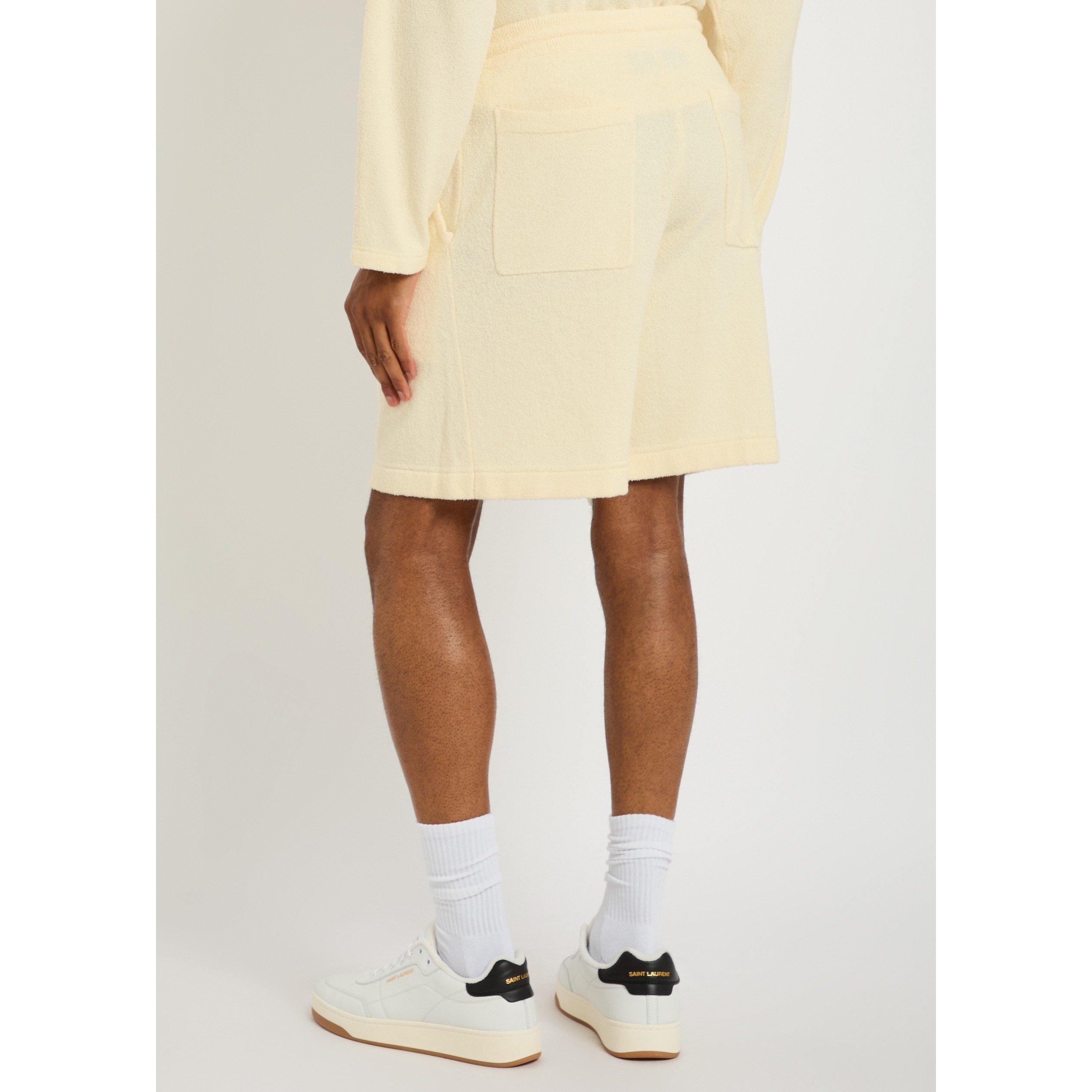 IVORY - PICANTE - Men's Boucle Cotton Knitted Shorts - 3