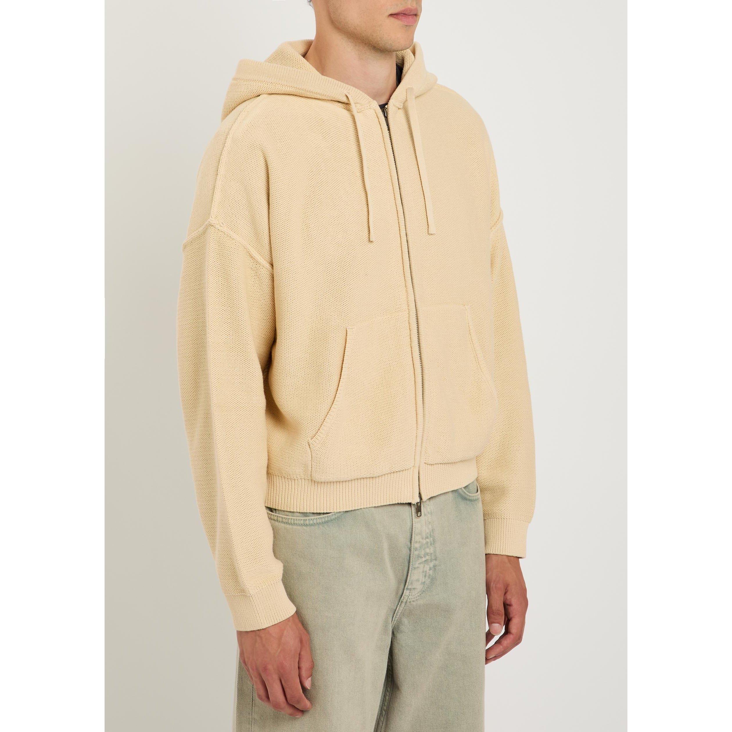 SAND - PICANTE - Men's Senna Cotton Relaxed-Fit Knitted Hoodie - 2