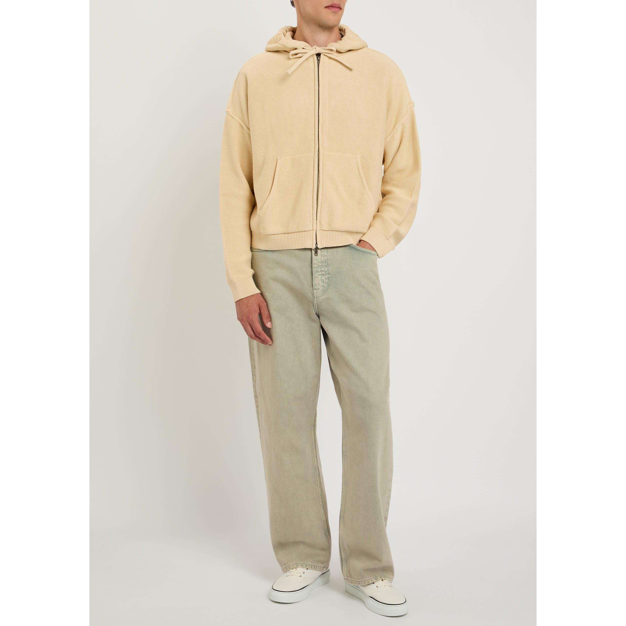 SAND - PICANTE - Men's Senna Cotton Relaxed-Fit Knitted Hoodie - 5