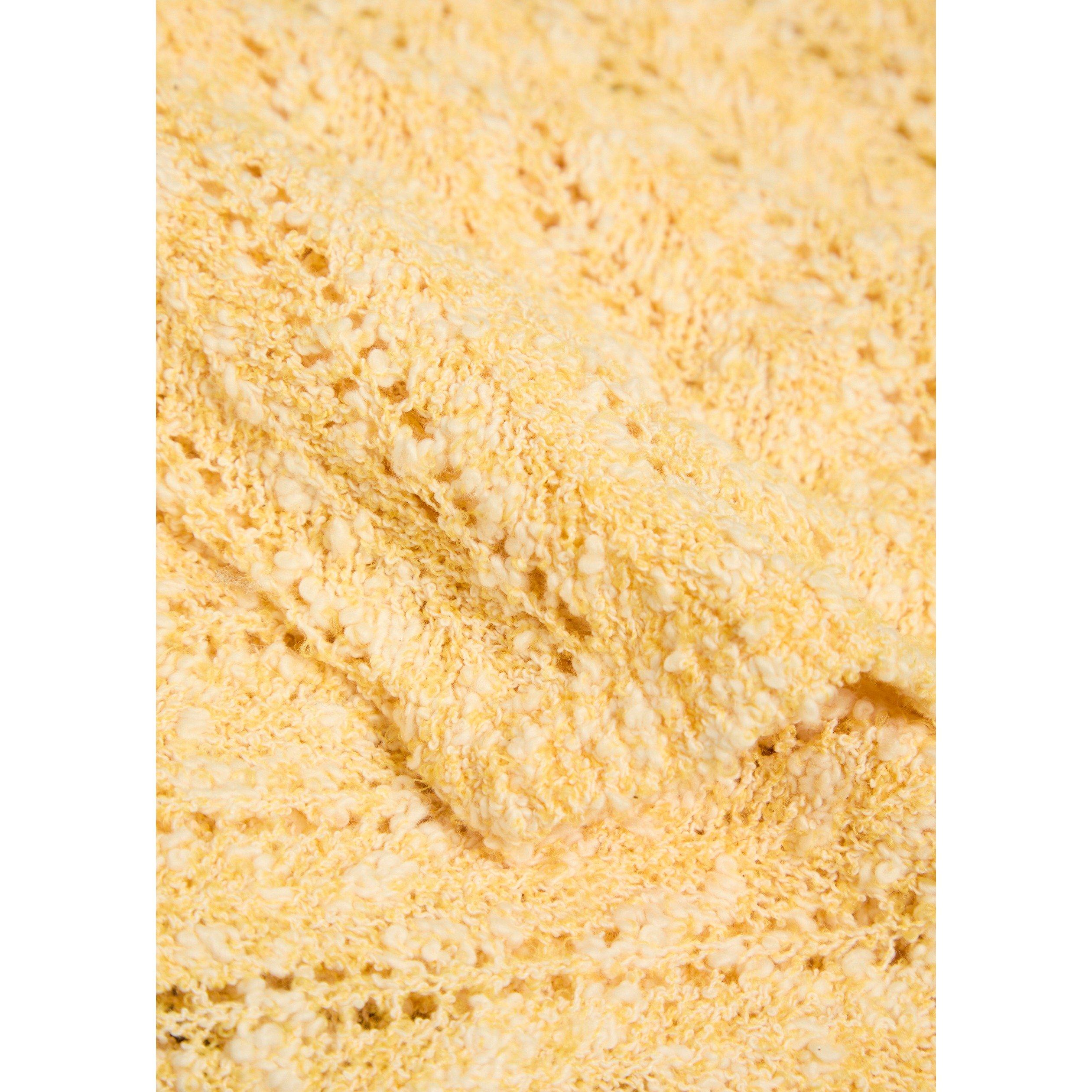 YELLOW - PICANTE - Men's Pointelle Knit Cotton Short-Sleeve Polo Shirt - 4