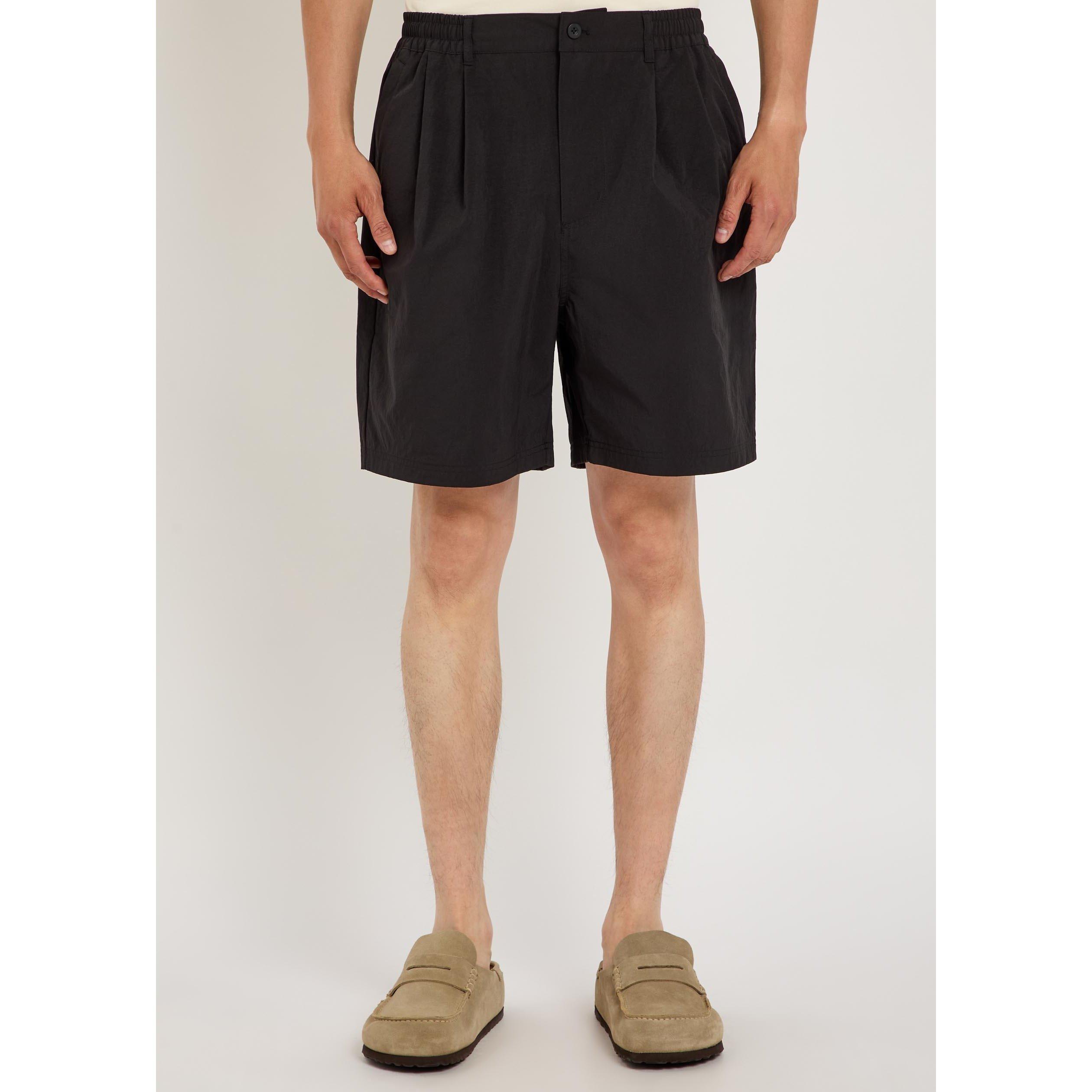 BLACK - PICANTE - Men's Pleated Woven Shorts - 2