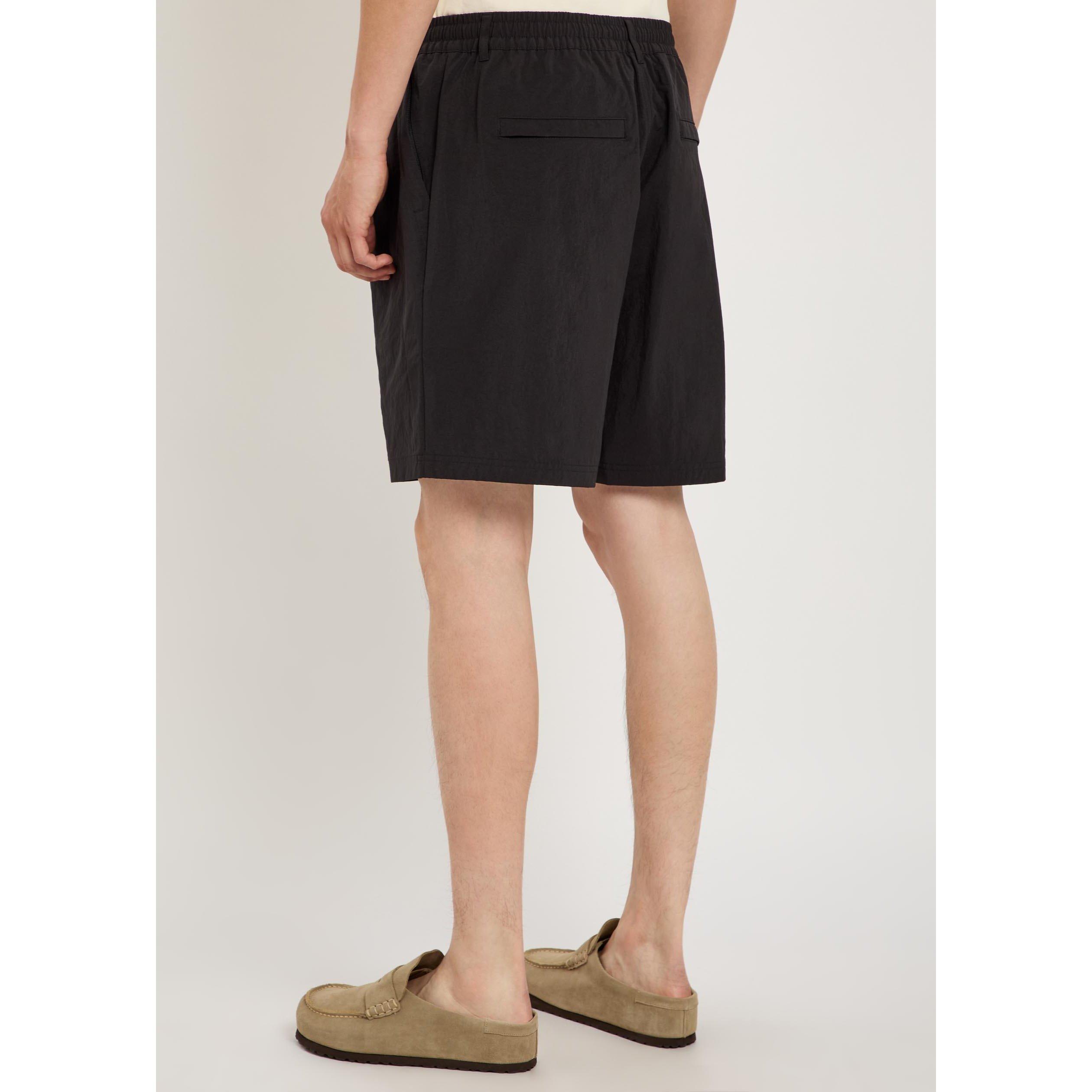 BLACK - PICANTE - Men's Pleated Woven Shorts - 3