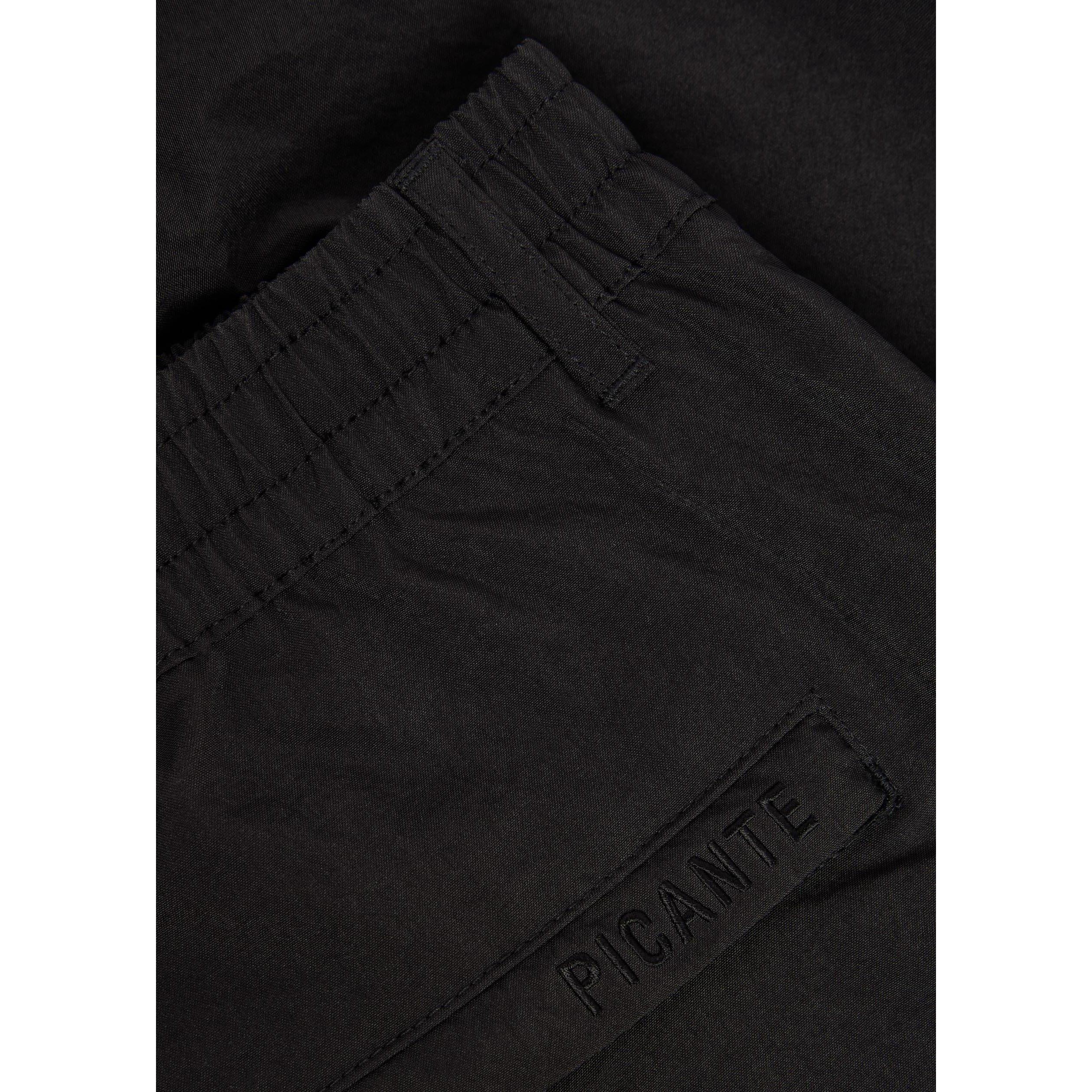 BLACK - PICANTE - Men's Pleated Woven Shorts - 4