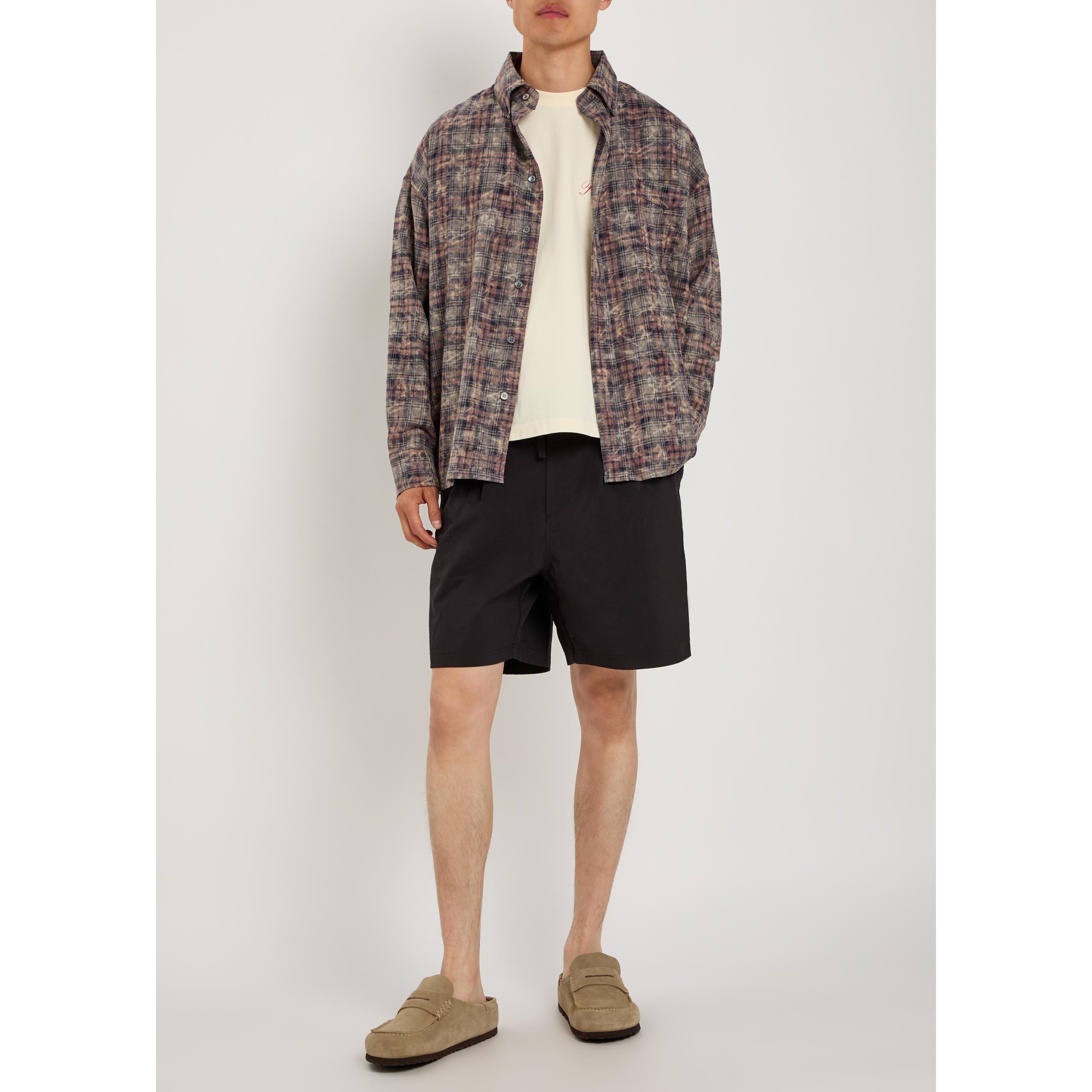 BLACK - PICANTE - Men's Pleated Woven Shorts - 5