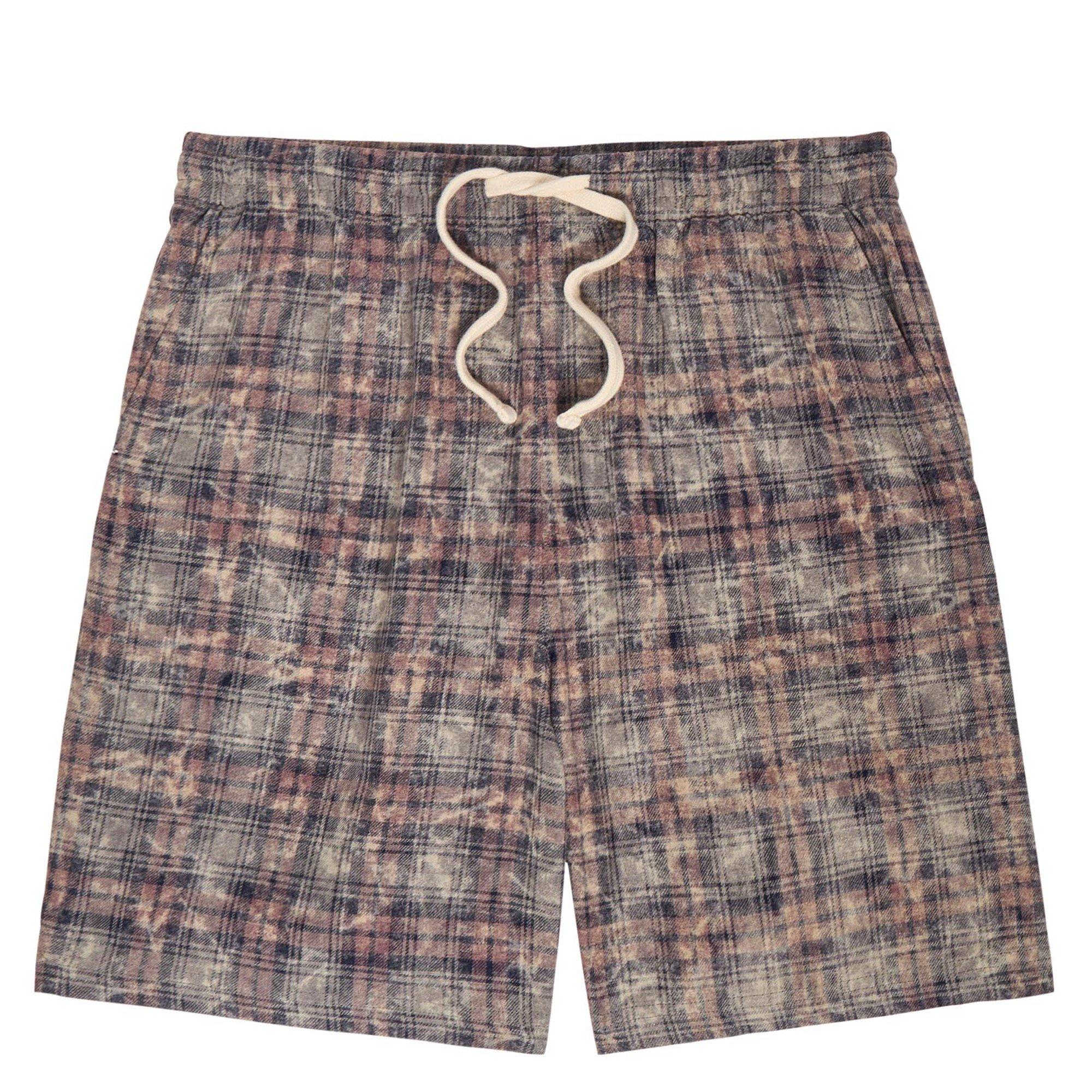 BROWN - Picante - ROCCO SHORTS BLEACHED CHECK