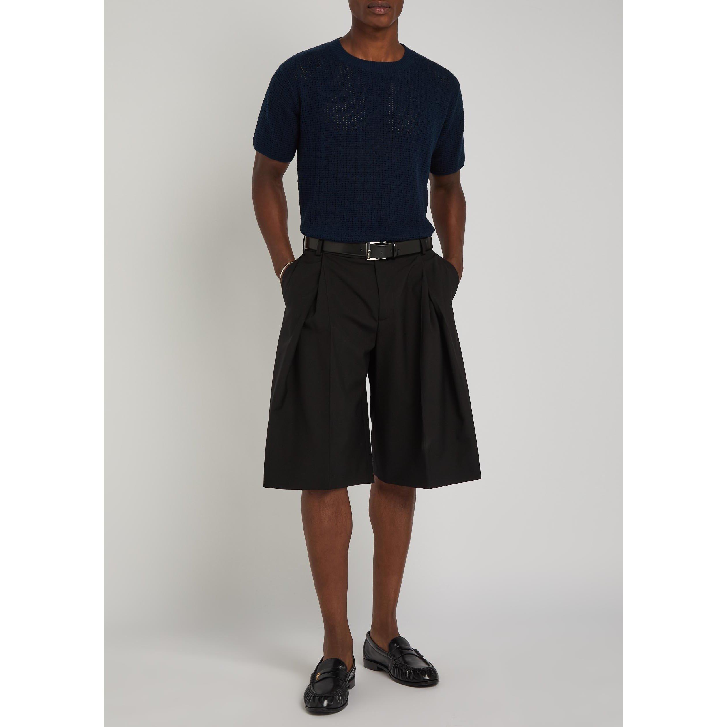 NAVY - Percival - Men's Cotton Crew-Neck Short-Sleeve Knitted T-Shirt - 5