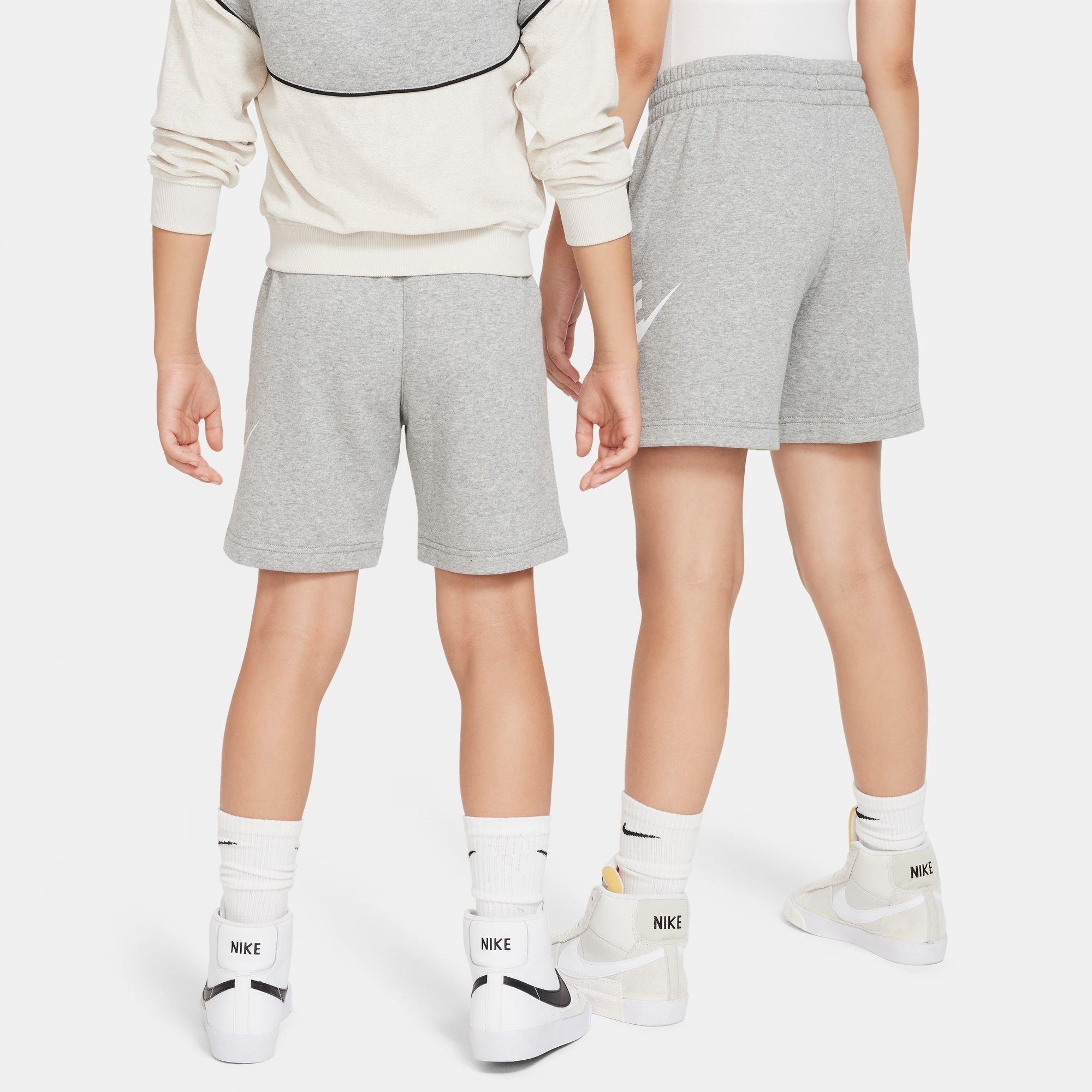 Gråmelange - Nike - Sportswear Club Fleece Big Kids' French Terry Shorts - 4