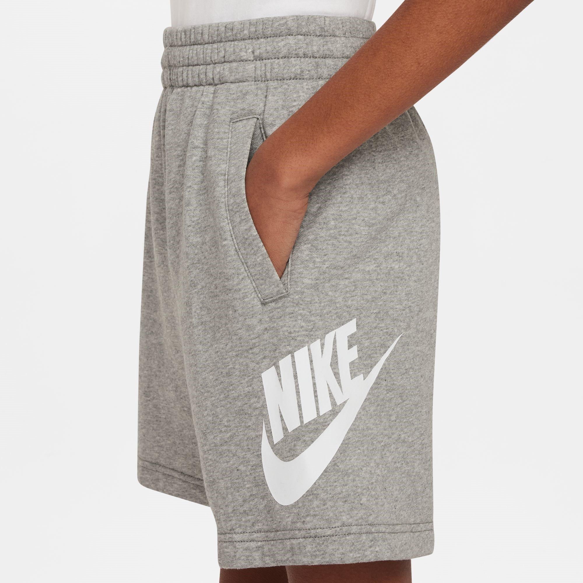 Gråmelange - Nike - Sportswear Club Fleece Big Kids' French Terry Shorts - 6