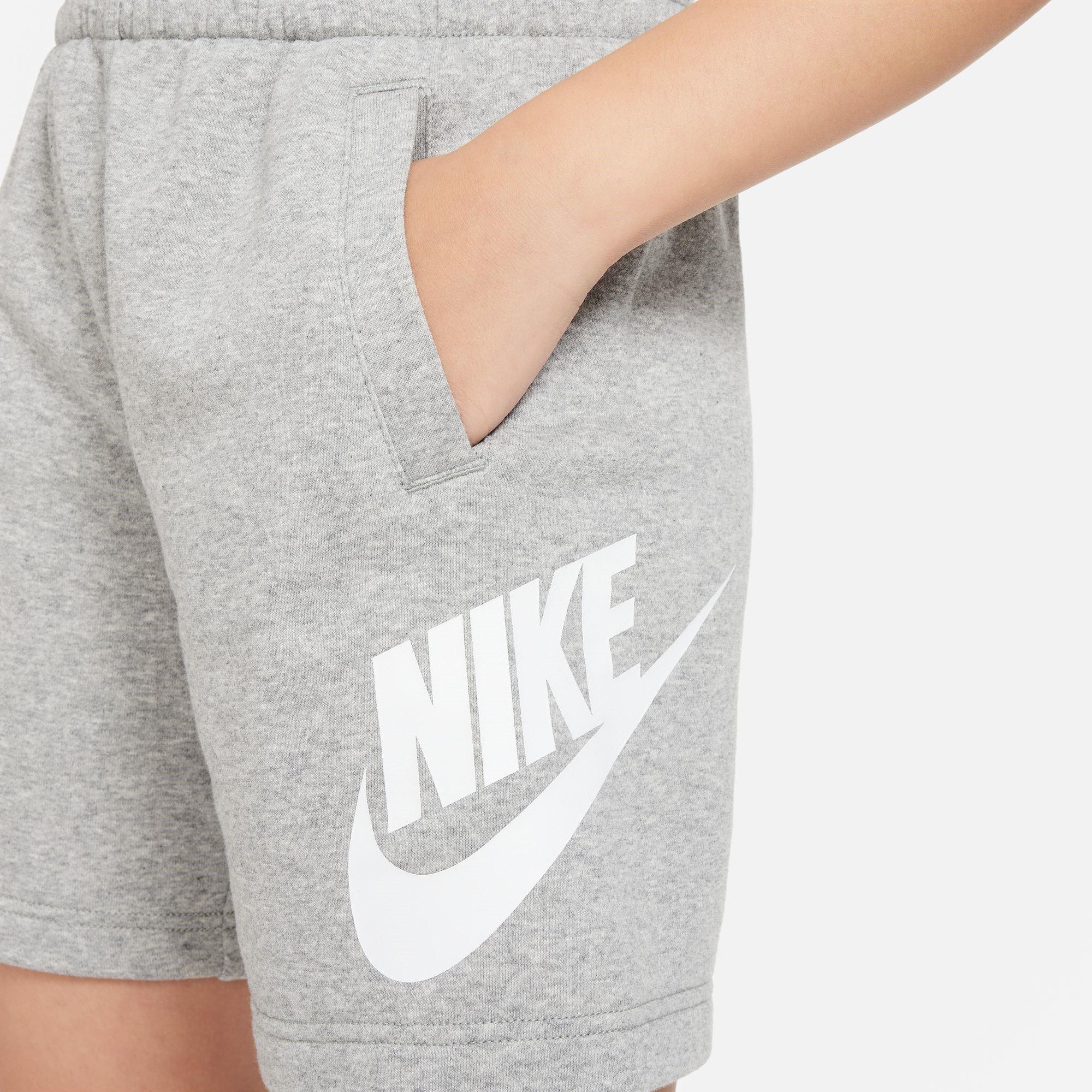 Gråmelange - Nike - Sportswear Club Fleece Big Kids' French Terry Shorts - 8