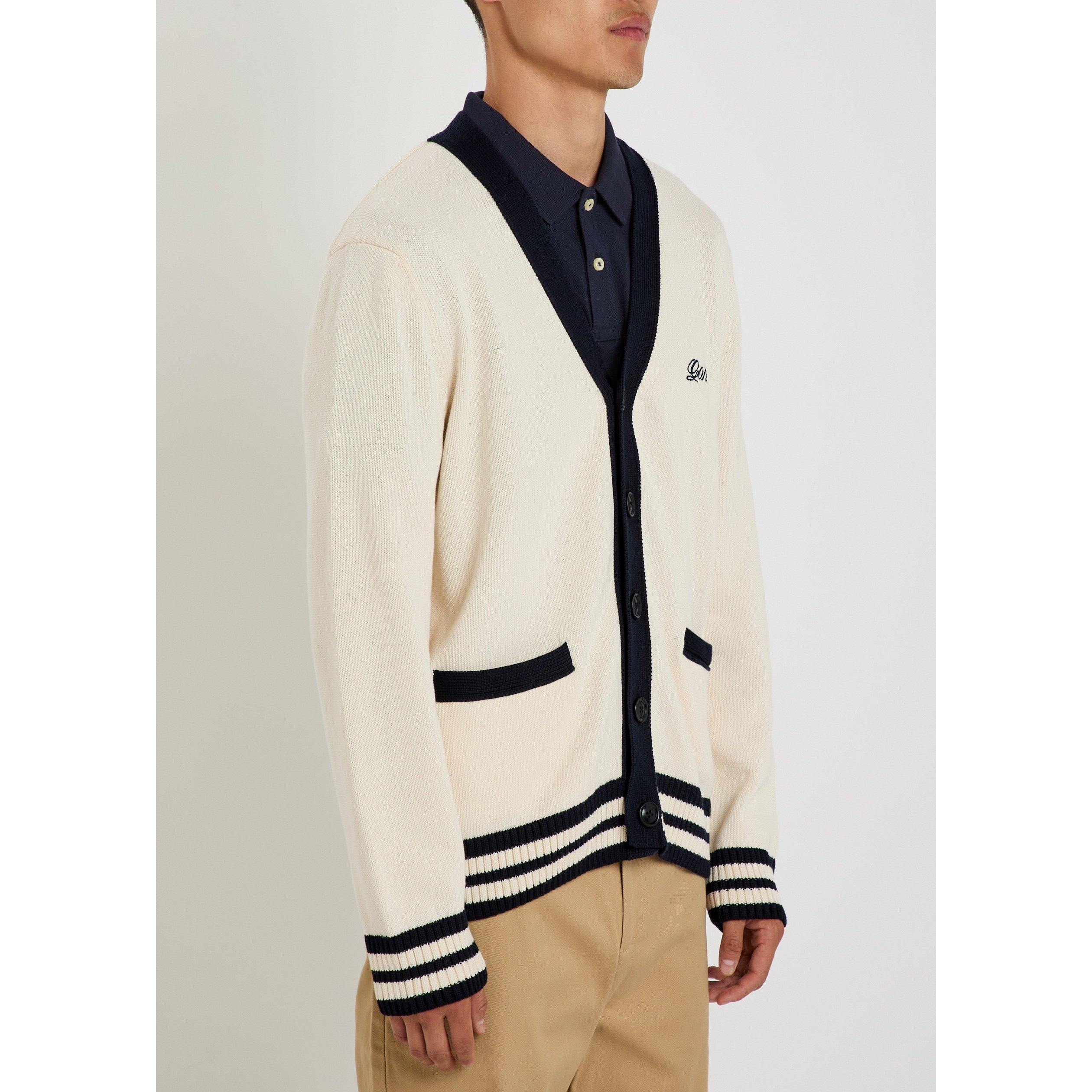 CREAM AND OTHER - Gant - Men's Cotton V-Neck Cardigan - 2