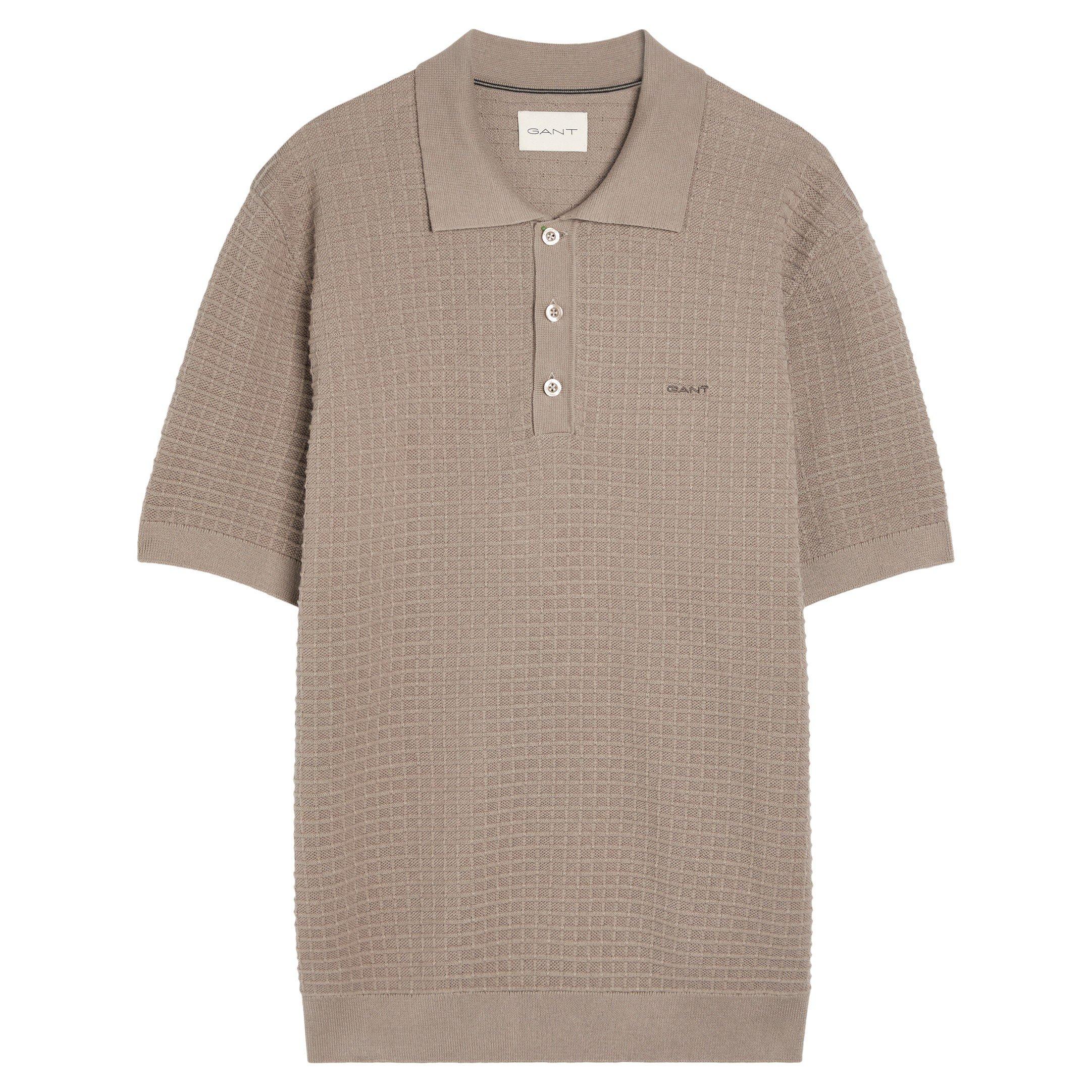TAUPE - Gant - GANT KNIT POLO SS