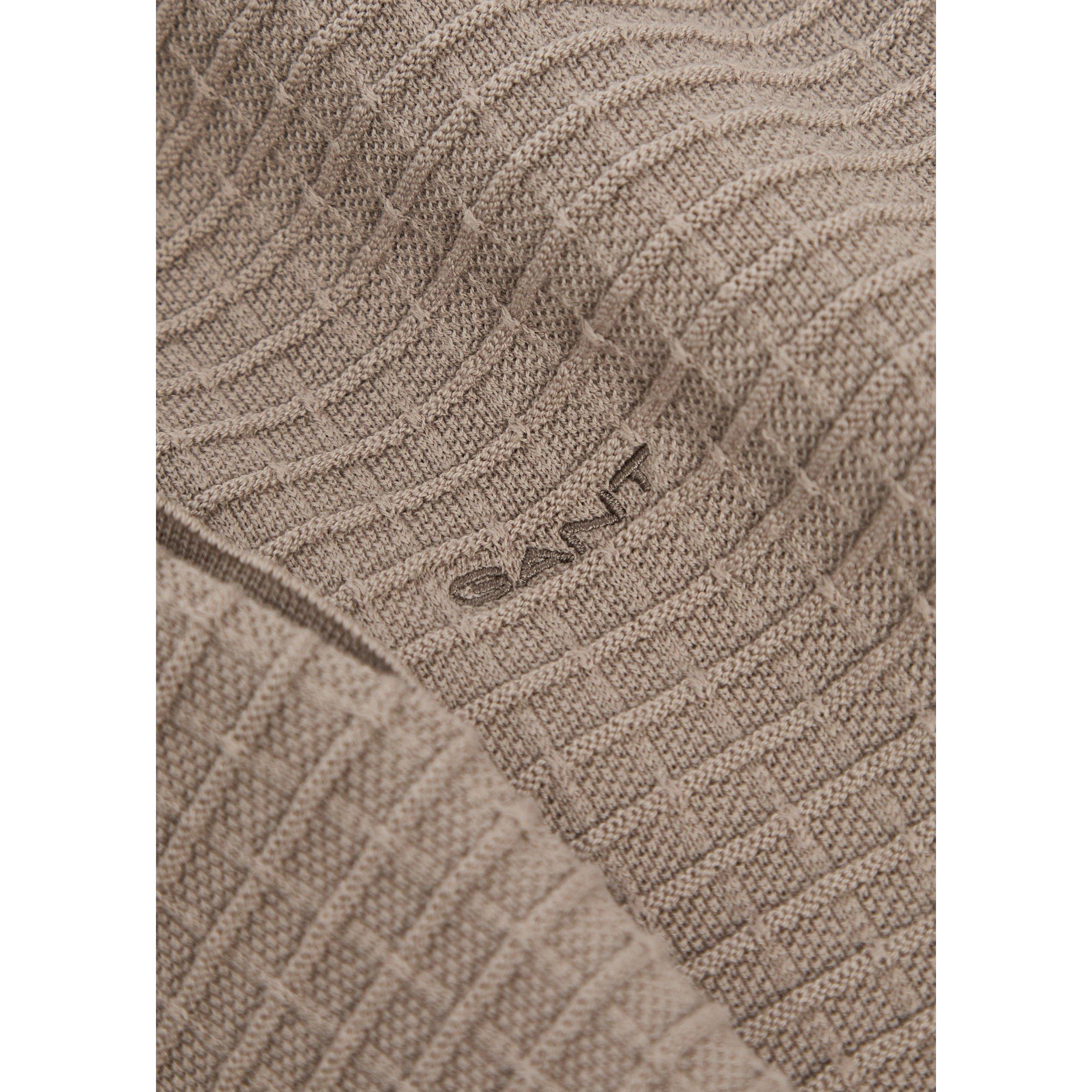 TAUPE - Gant - Men's Cotton Check Short-Sleeve Polo Shirt - 4