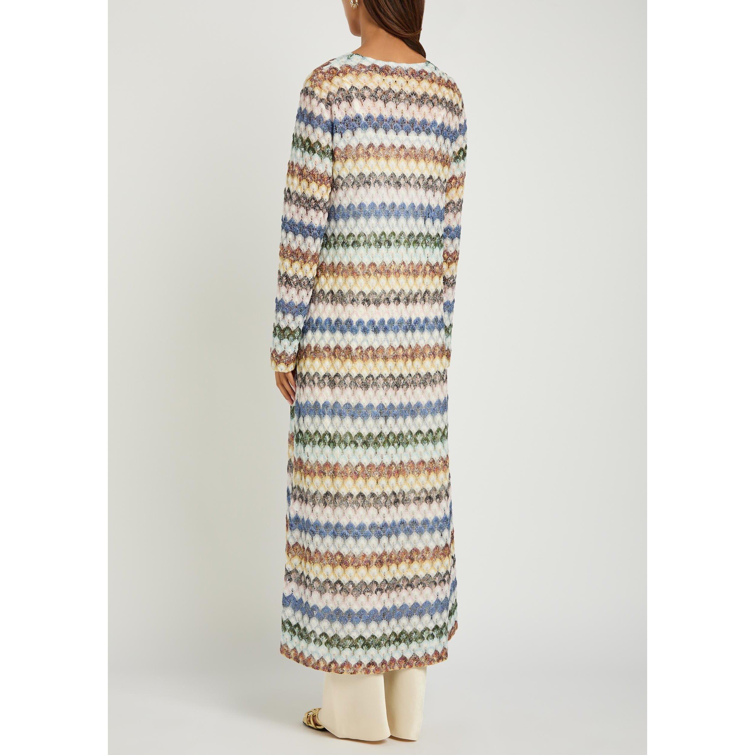 MULTICOLOURED 1 - Missoni - Women's Viscose Longline Cardigan - 3