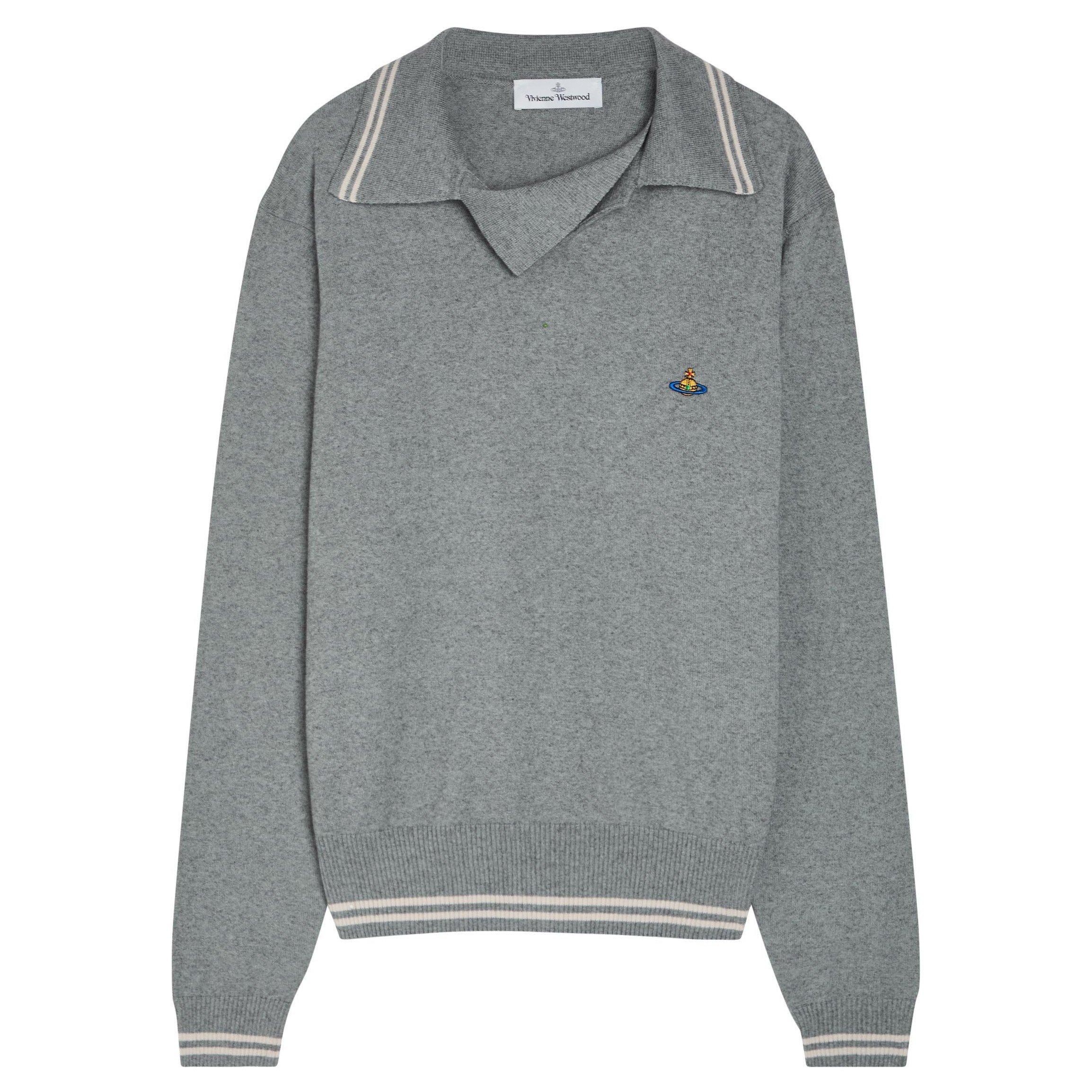 DARK GREY - Vivienne Westwood - VW LS POLO JUMPER - 1