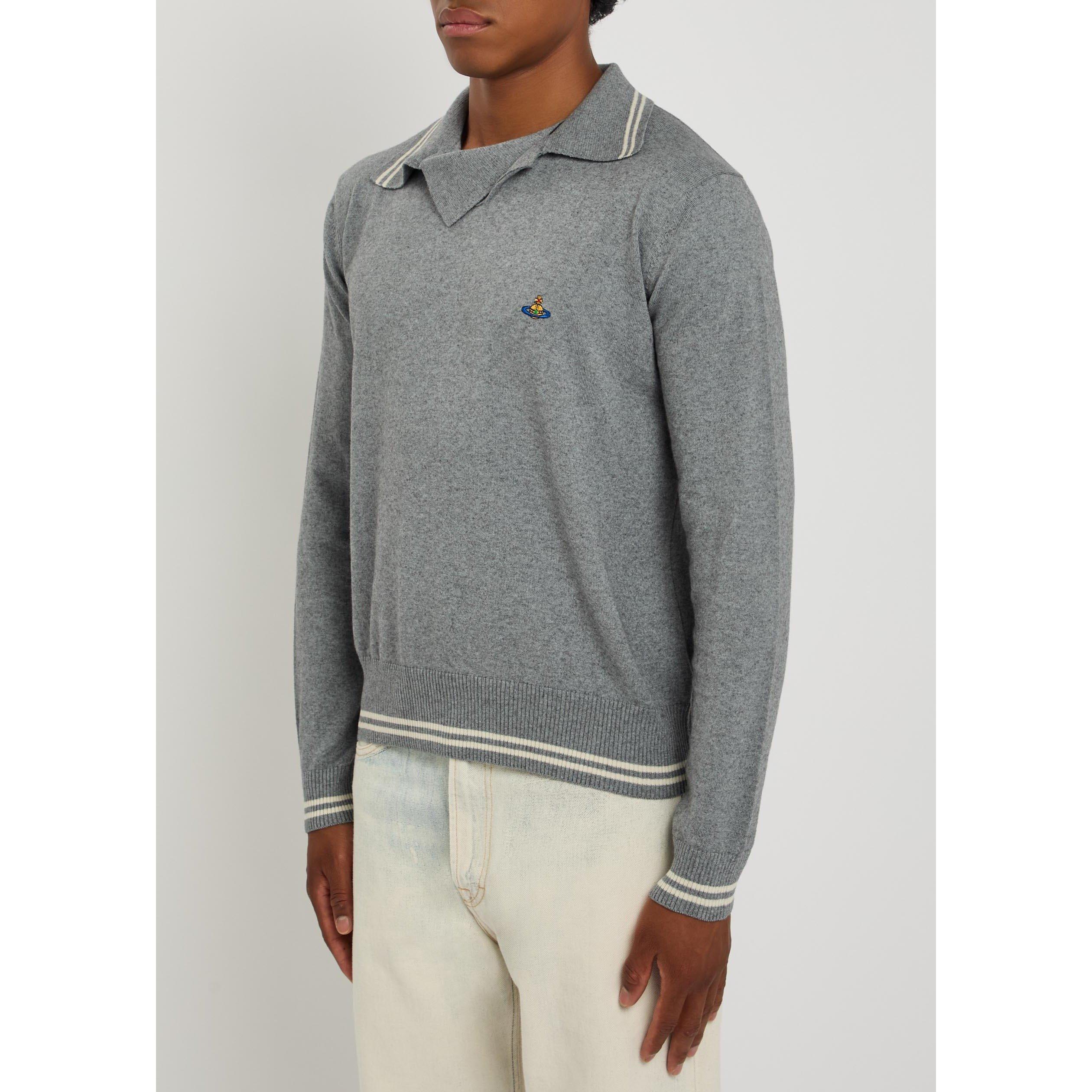 DARK GREY - Vivienne Westwood - VW LS POLO JUMPER - 2