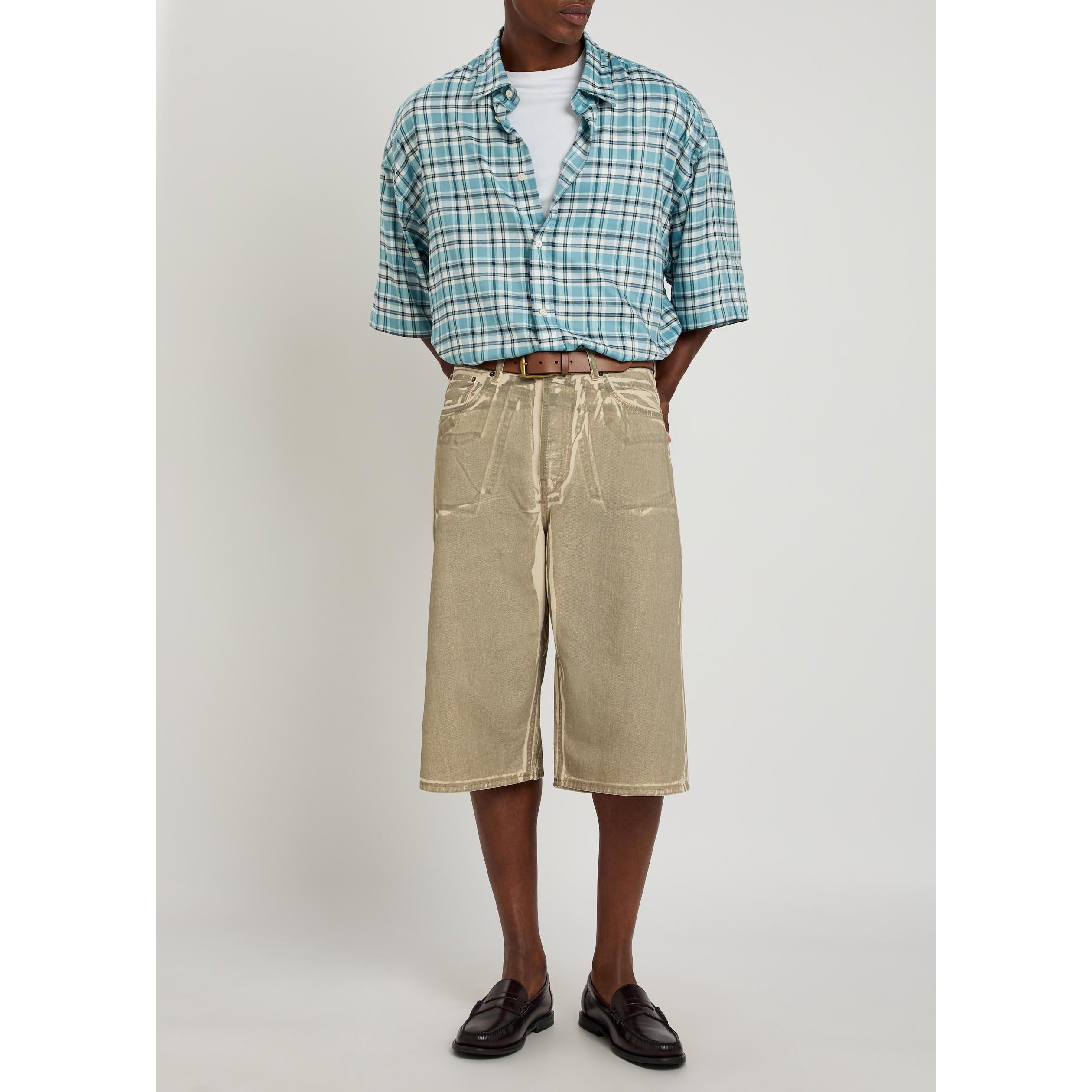 BEIGE AND OTHER - Acne Studios - Men's Wide-Leg Denim Shorts - 5