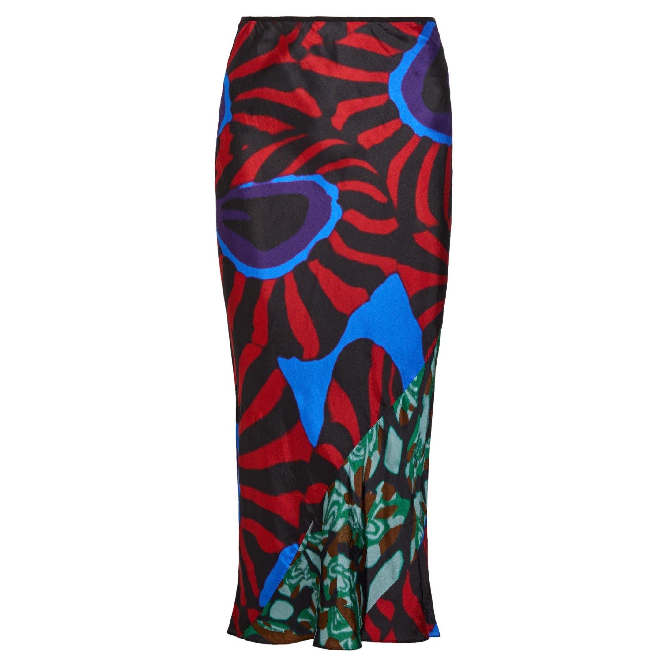 MULTICOLOURED - Dries Van Noten - Women's Viscose Midi Skirt - 1