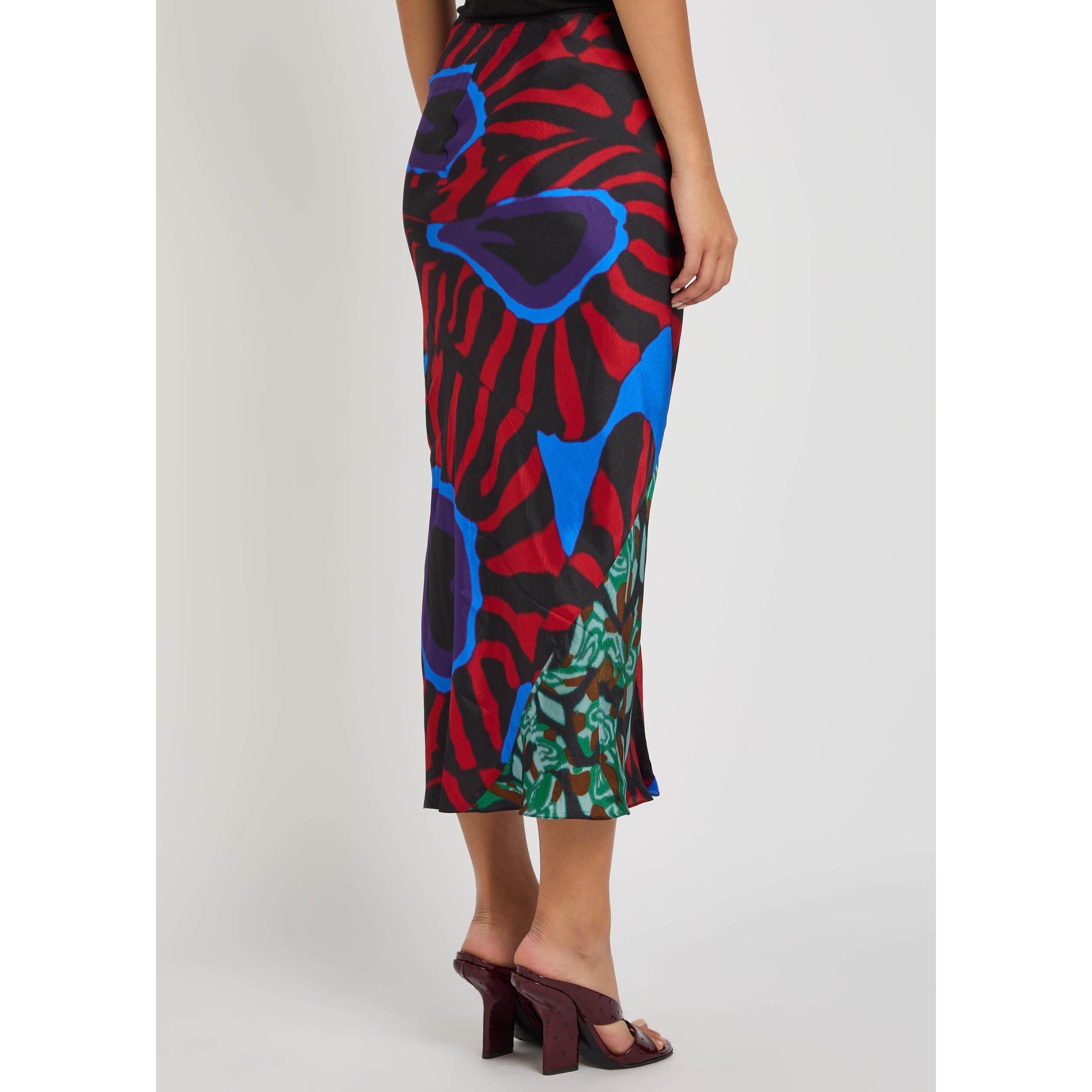 MULTICOLOURED - Dries Van Noten - Women's Viscose Midi Skirt - 3